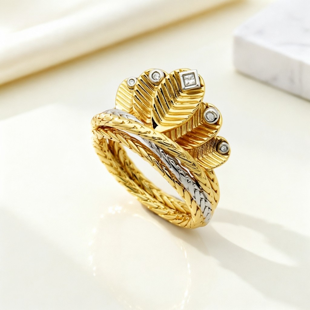 Cartier 卡地亚咖啡豆戒指叶子戒指 的咖啡香 金质完美塑造咖啡叶片 重现50年代的优雅