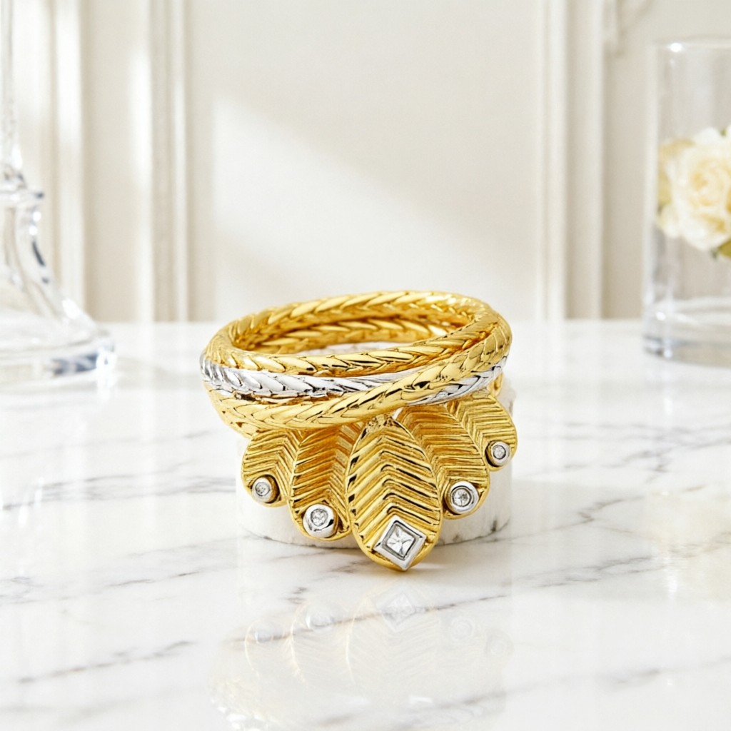 Cartier 卡地亚咖啡豆戒指叶子戒指 的咖啡香 金质完美塑造咖啡叶片 重现50年代的优雅
