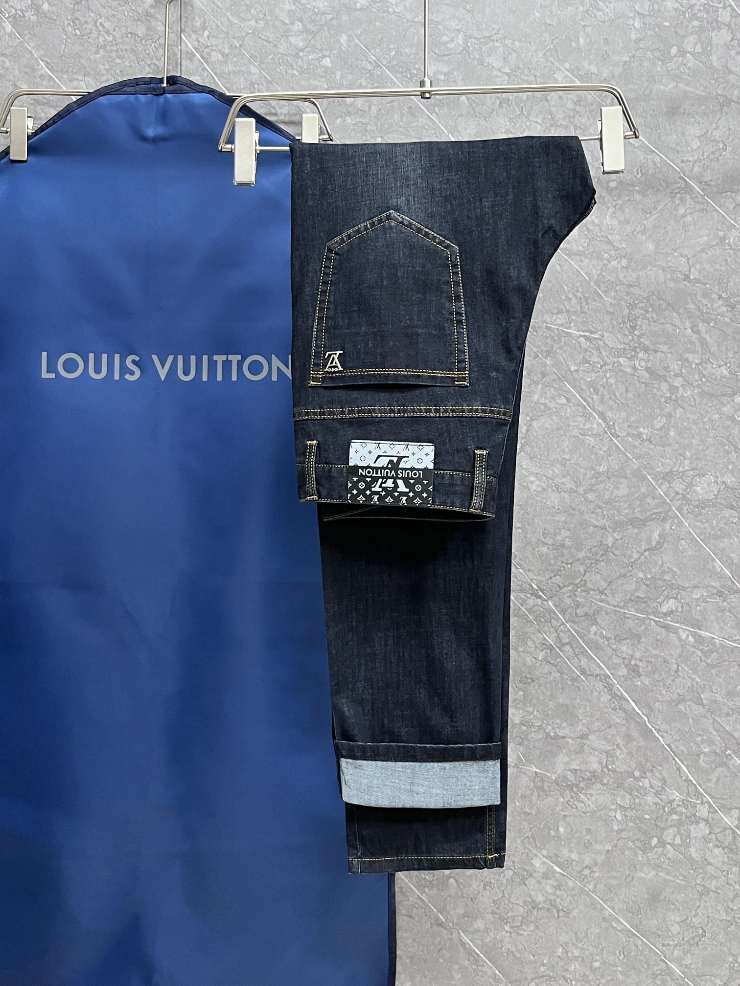 Louis Vuitton Clothing Jeans Denim Spring/Summer Collection Fashion Sweatpants