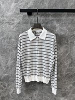 MiuMiu Clothing Knit Sweater Polo Knitting Spring/Summer Collection Vintage Long Sleeve