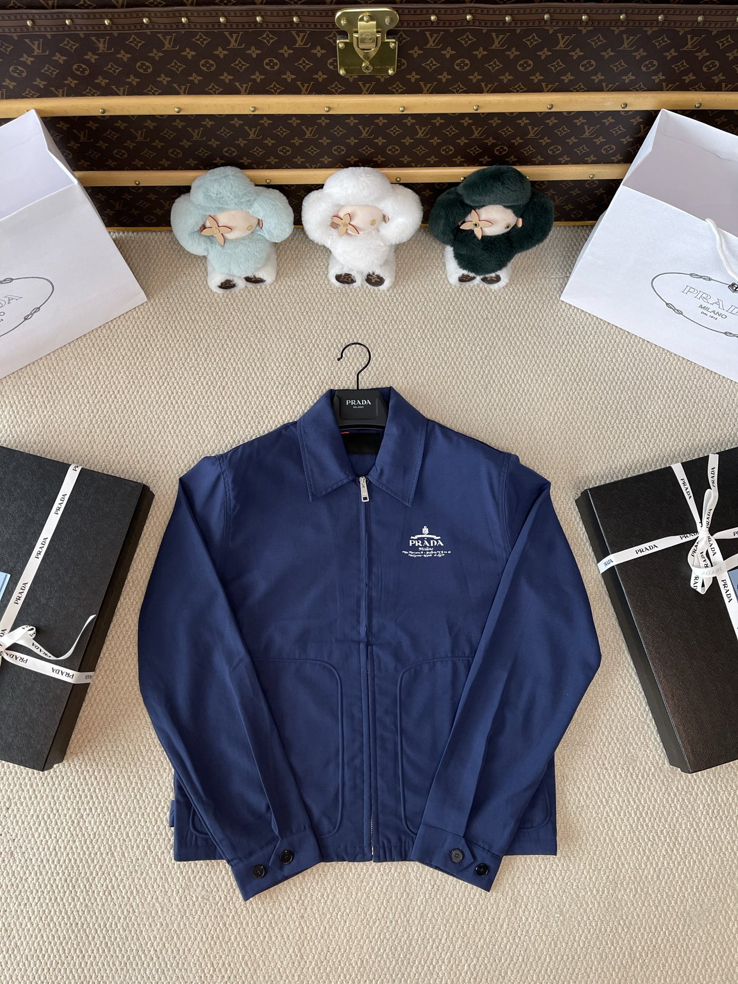 Embroidered-Emblem Zip Blouson — product photograph