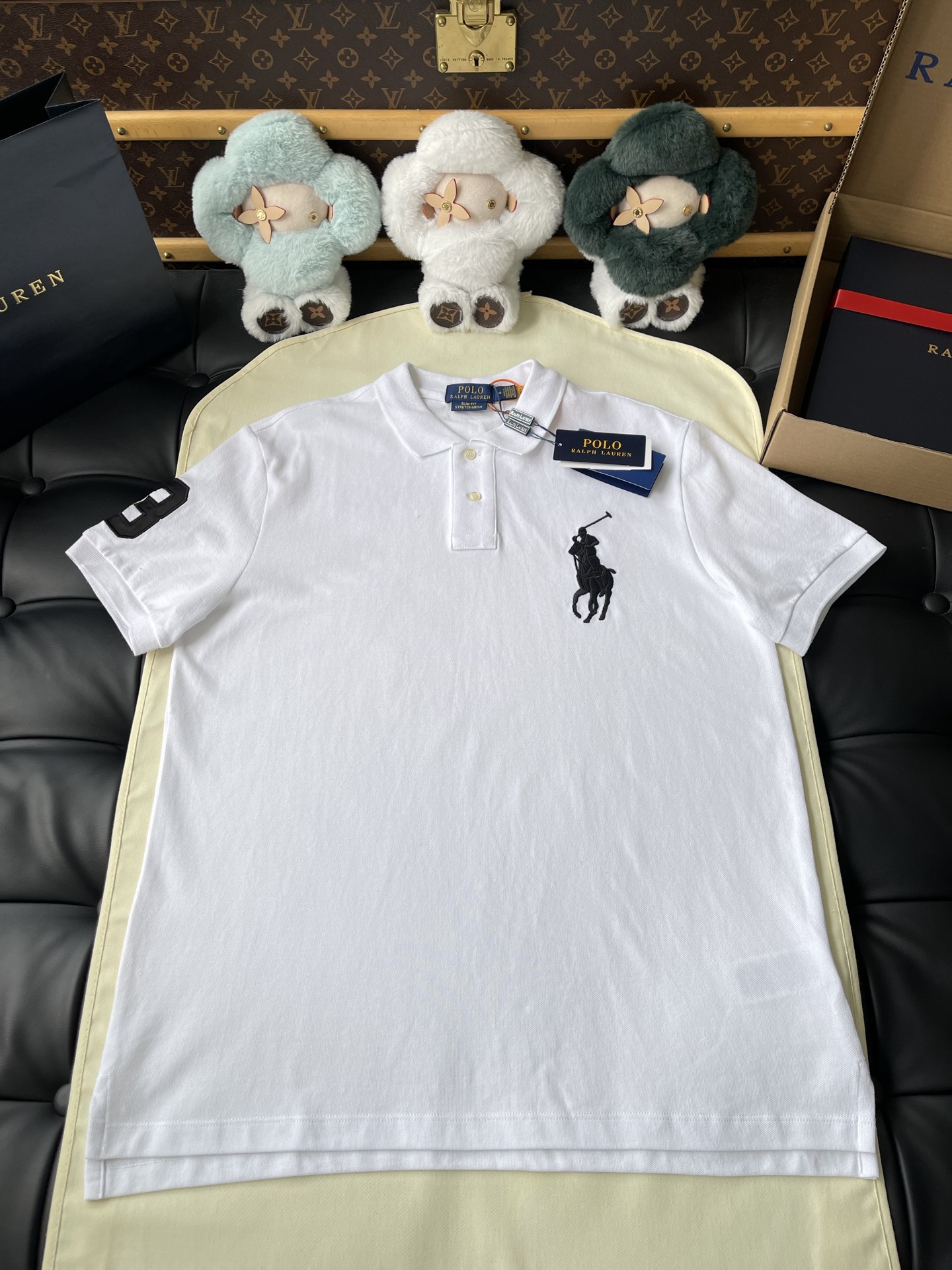 Large Pony Number-Sleeve Polo — product photograph