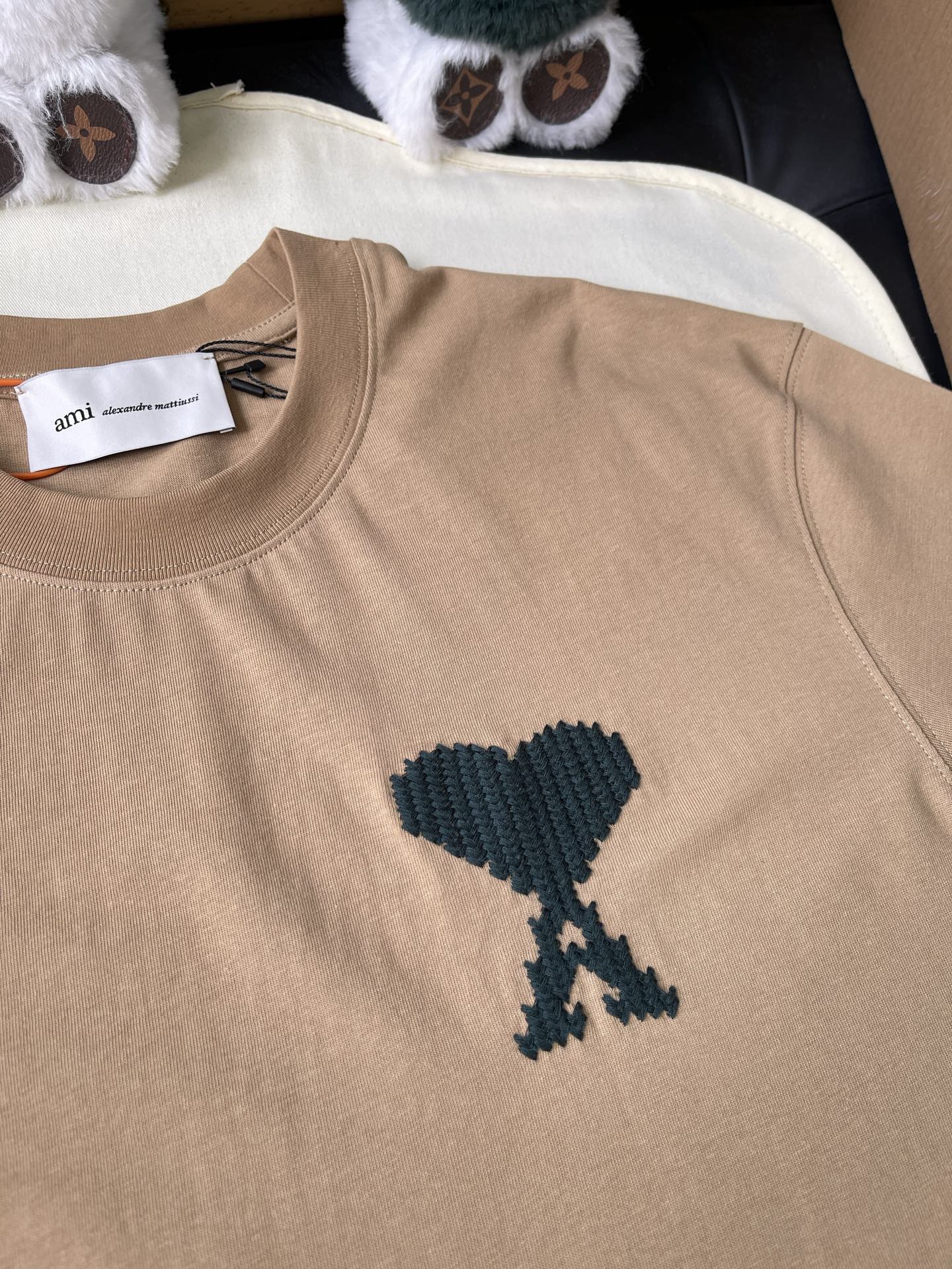 Large Heart-A Crewneck T-Shirt — product photograph