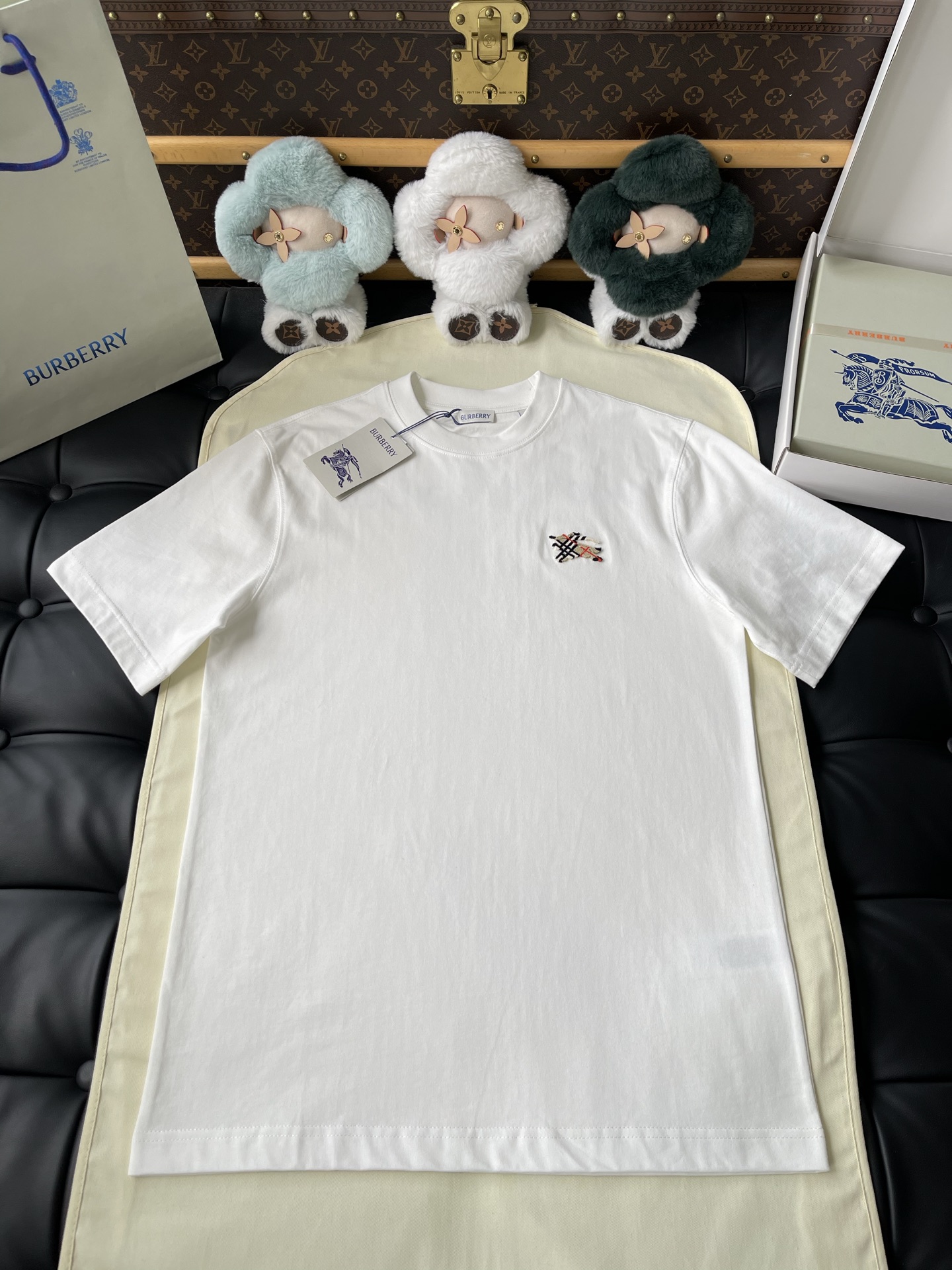 Mini Check Knight Crewneck T-Shirt — product photograph