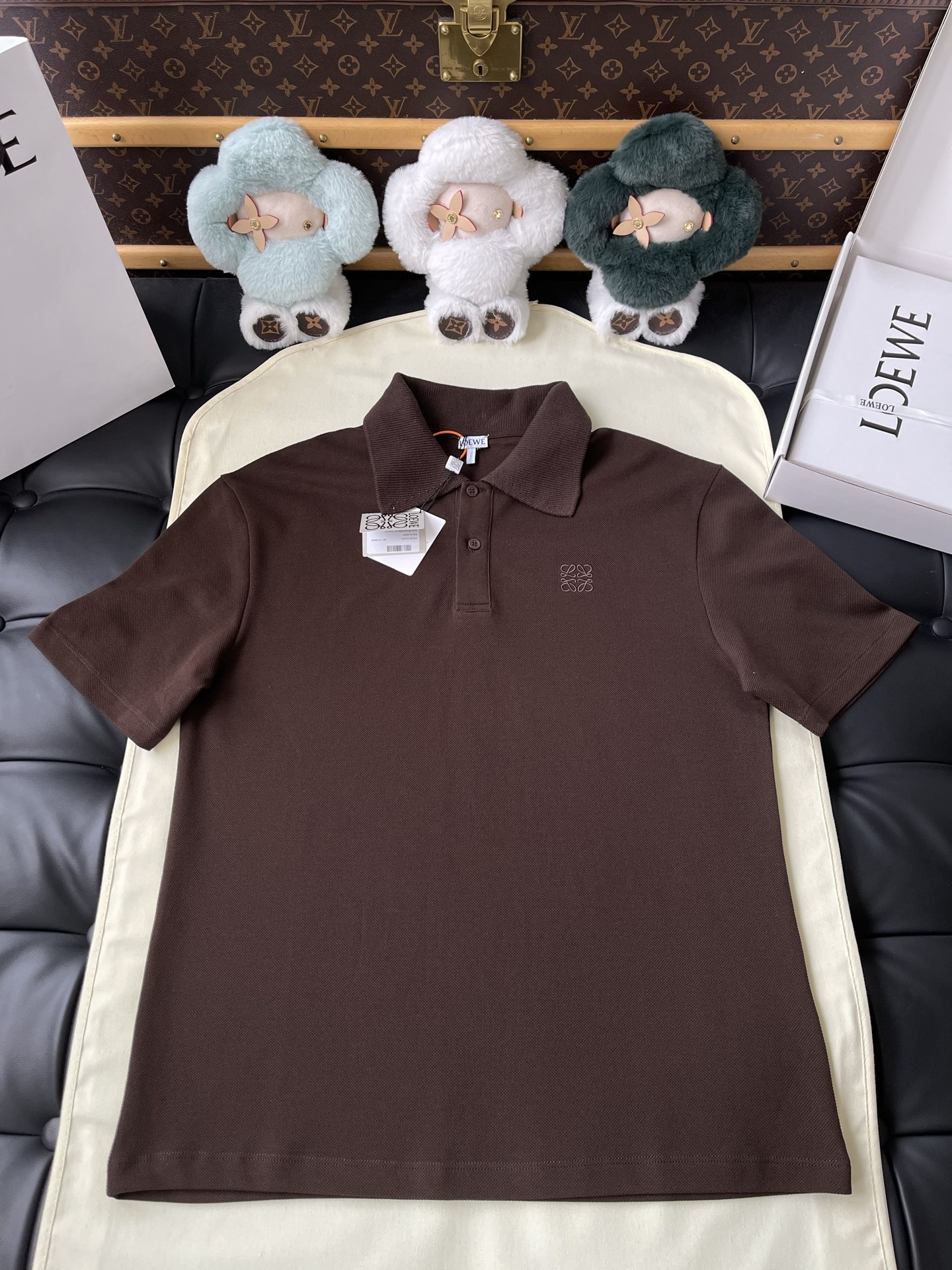 Small Anagram Short-Sleeve Polo — product photograph