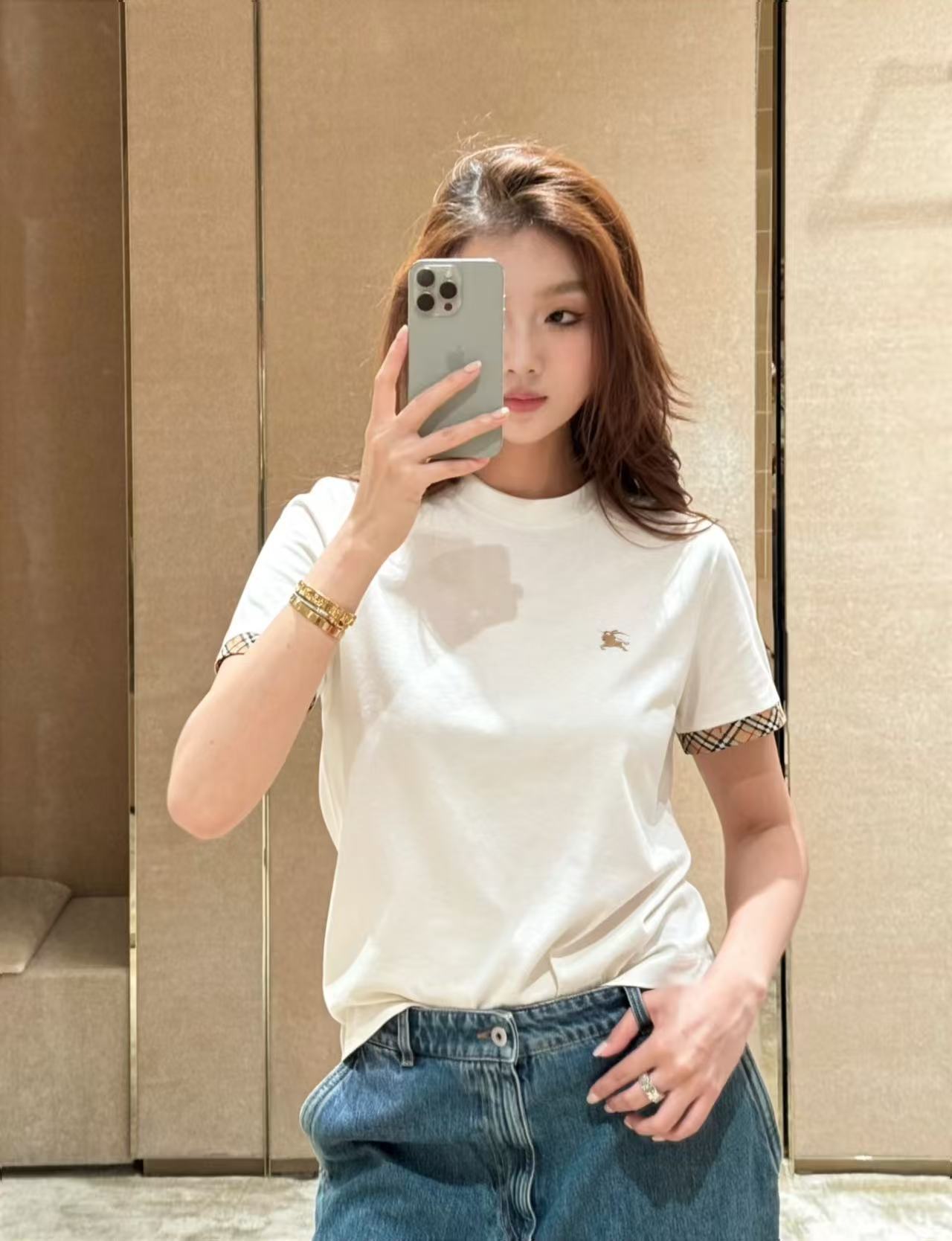 Check-Cuff Knight T-Shirt — product photograph