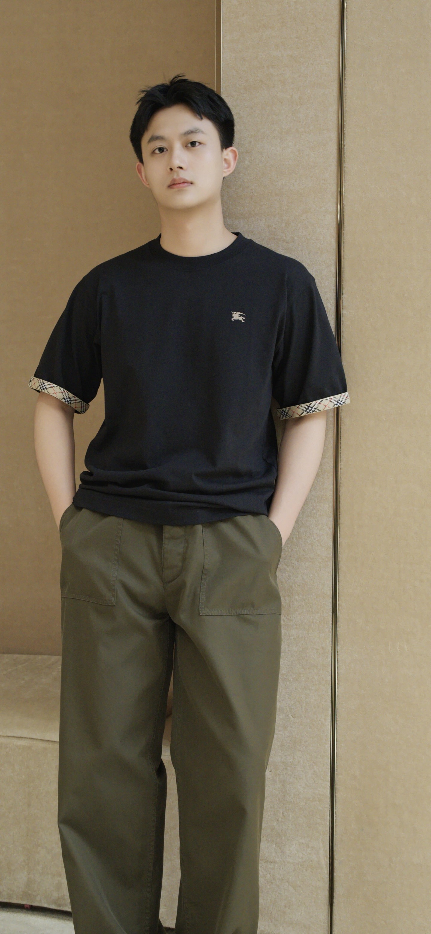 Check-Cuff Knight T-Shirt — product photograph