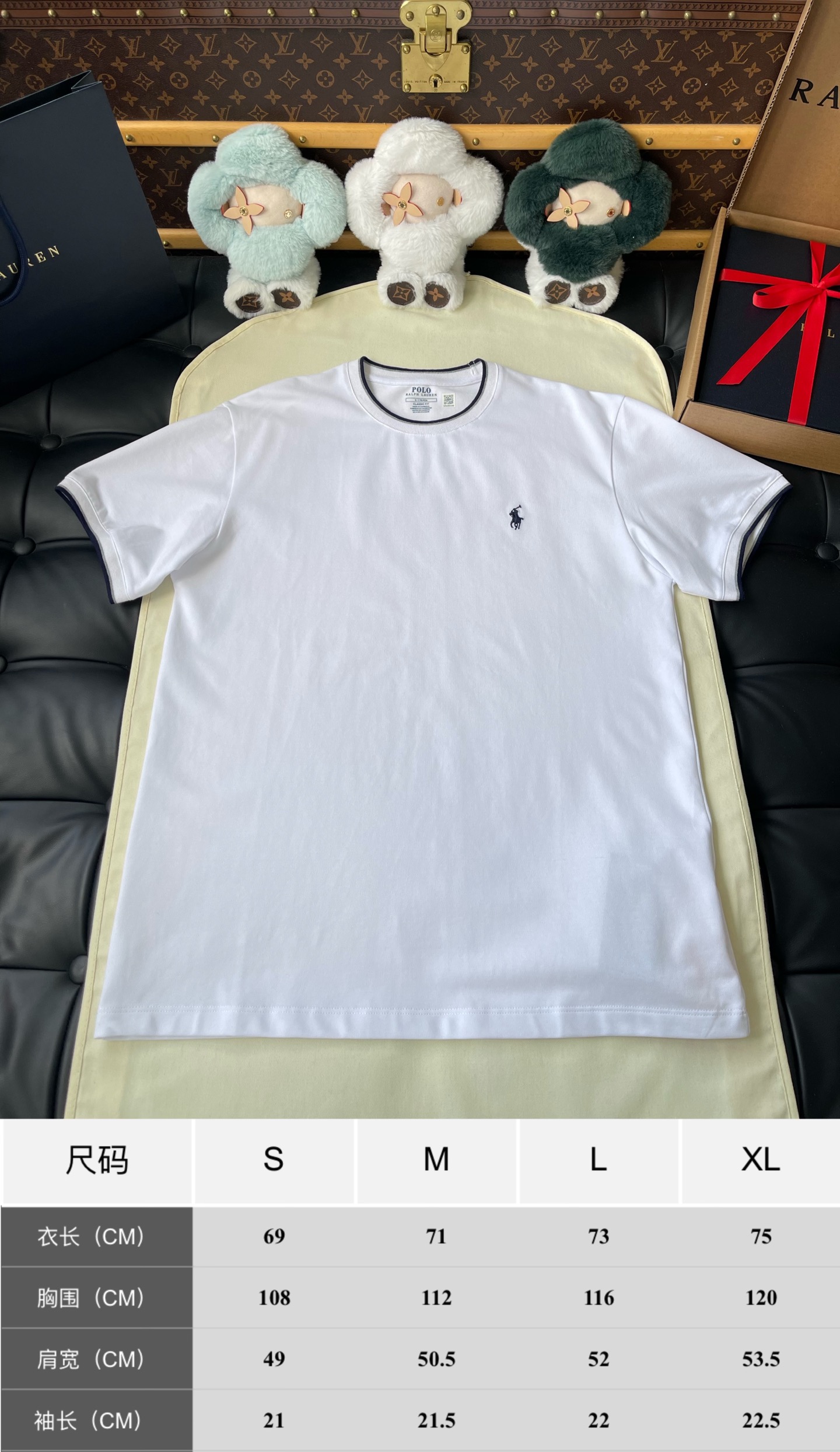 Contrast-Neck Pony T-Shirt — product photograph
