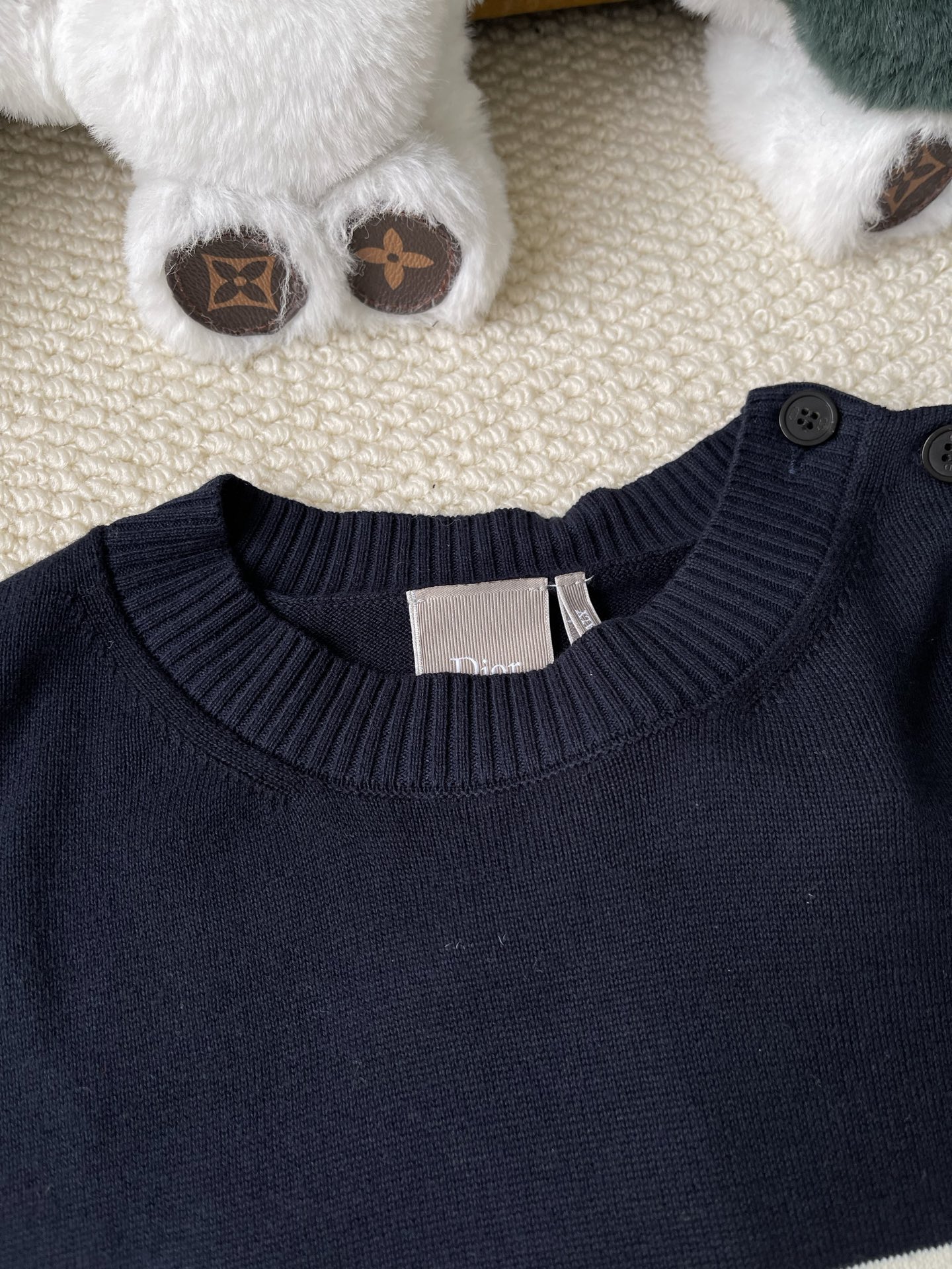 Breton Stripe Button-Shoulder Sweater — product photograph