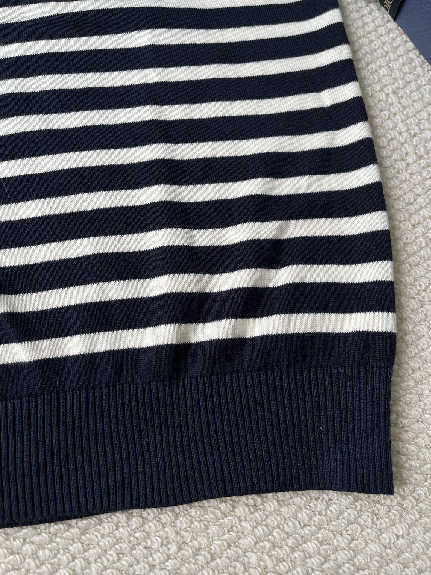 Breton Stripe Button-Shoulder Sweater — product photograph
