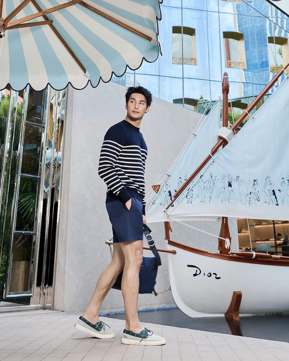 Breton Stripe Button-Shoulder Sweater — product photograph