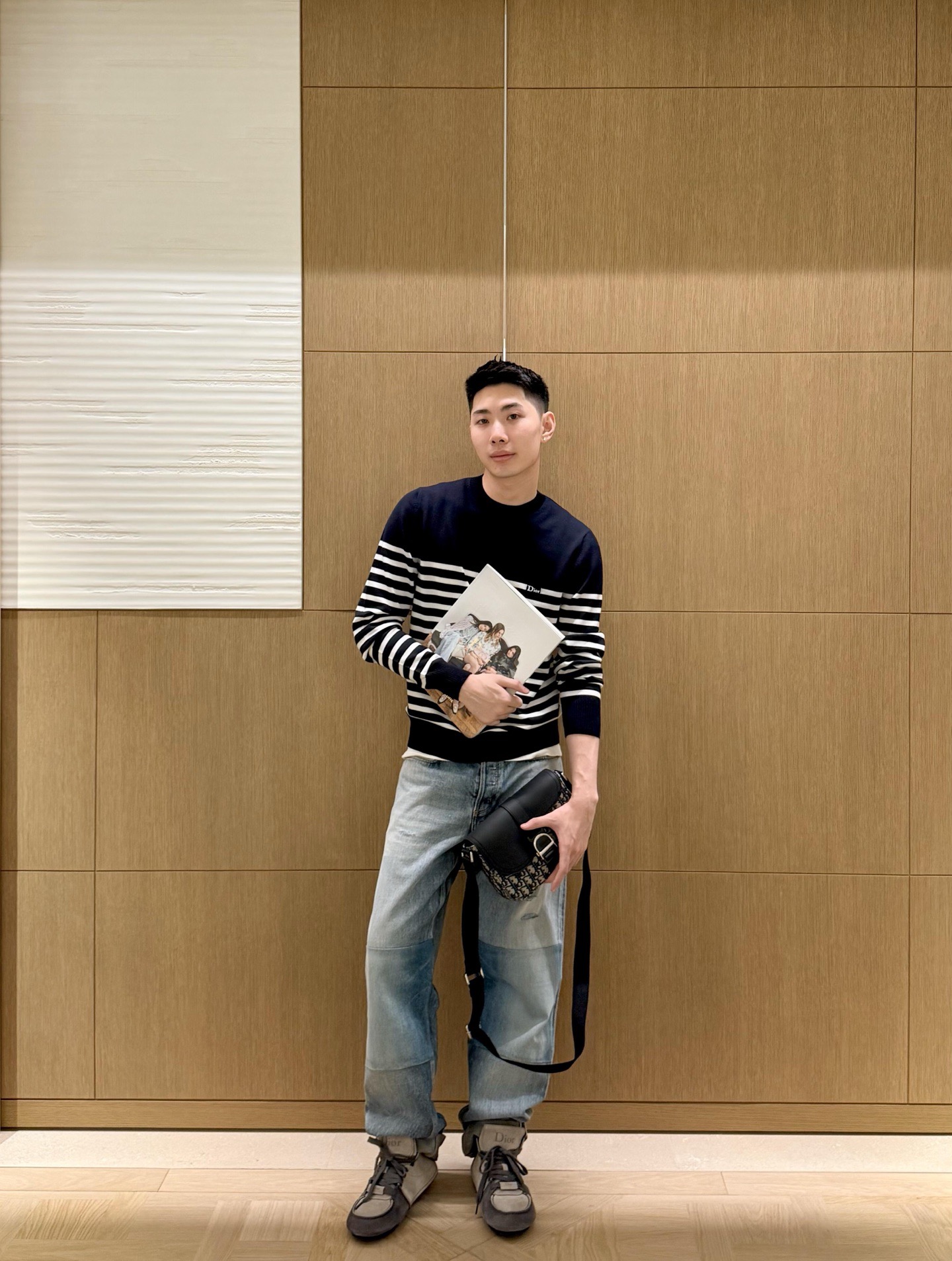 Breton Stripe Button-Shoulder Sweater — product photograph
