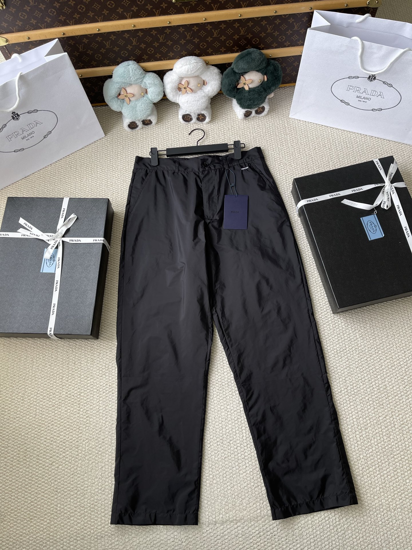 Zip-Pocket Straight-Leg Trousers — product photograph