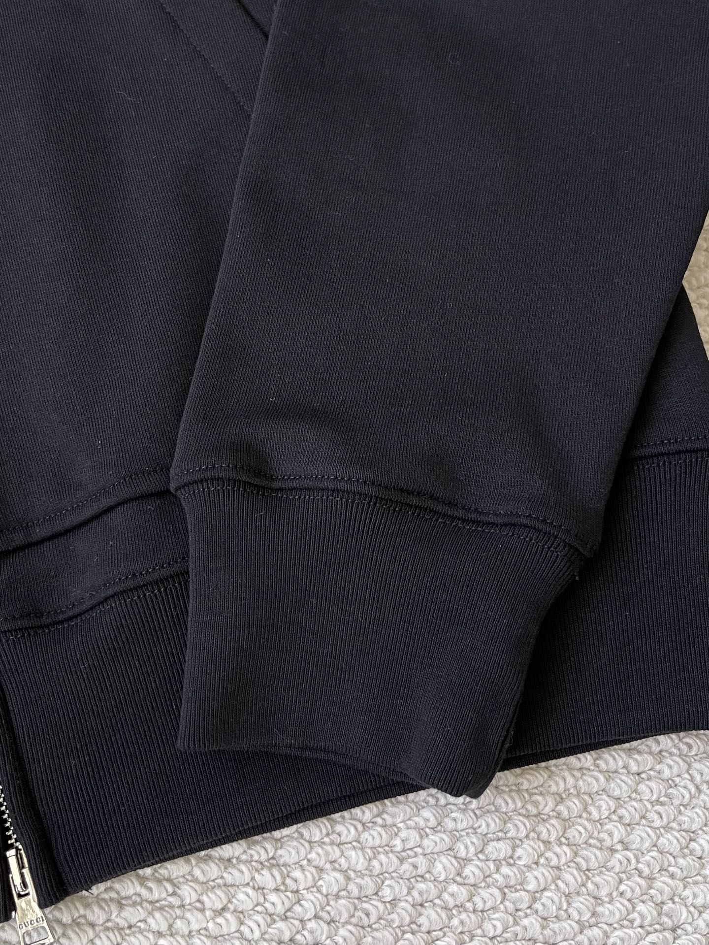 Tonal Emblem Stand-Collar Zip Jacket — product photograph