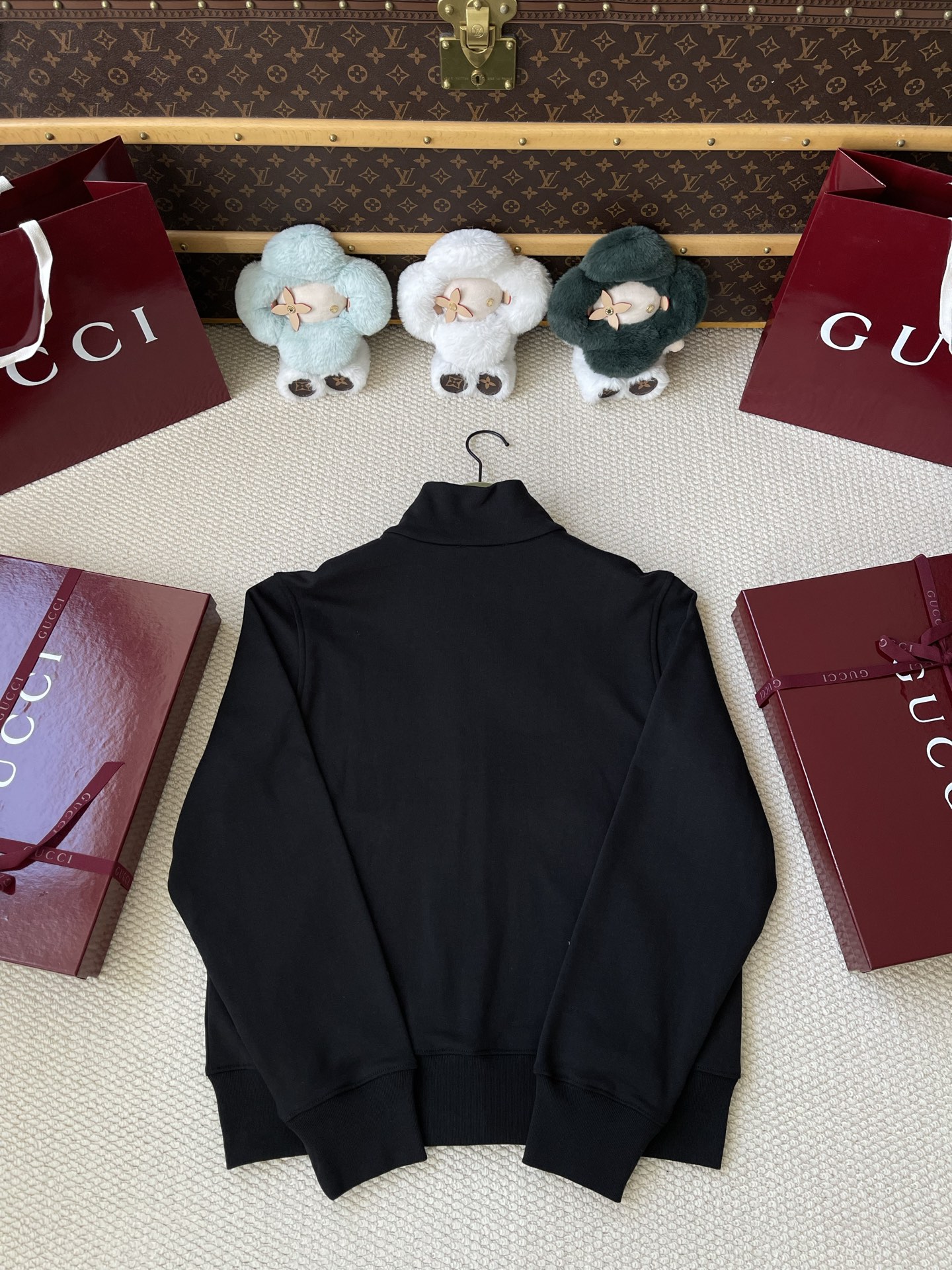 Tonal Emblem Stand-Collar Zip Jacket — product photograph