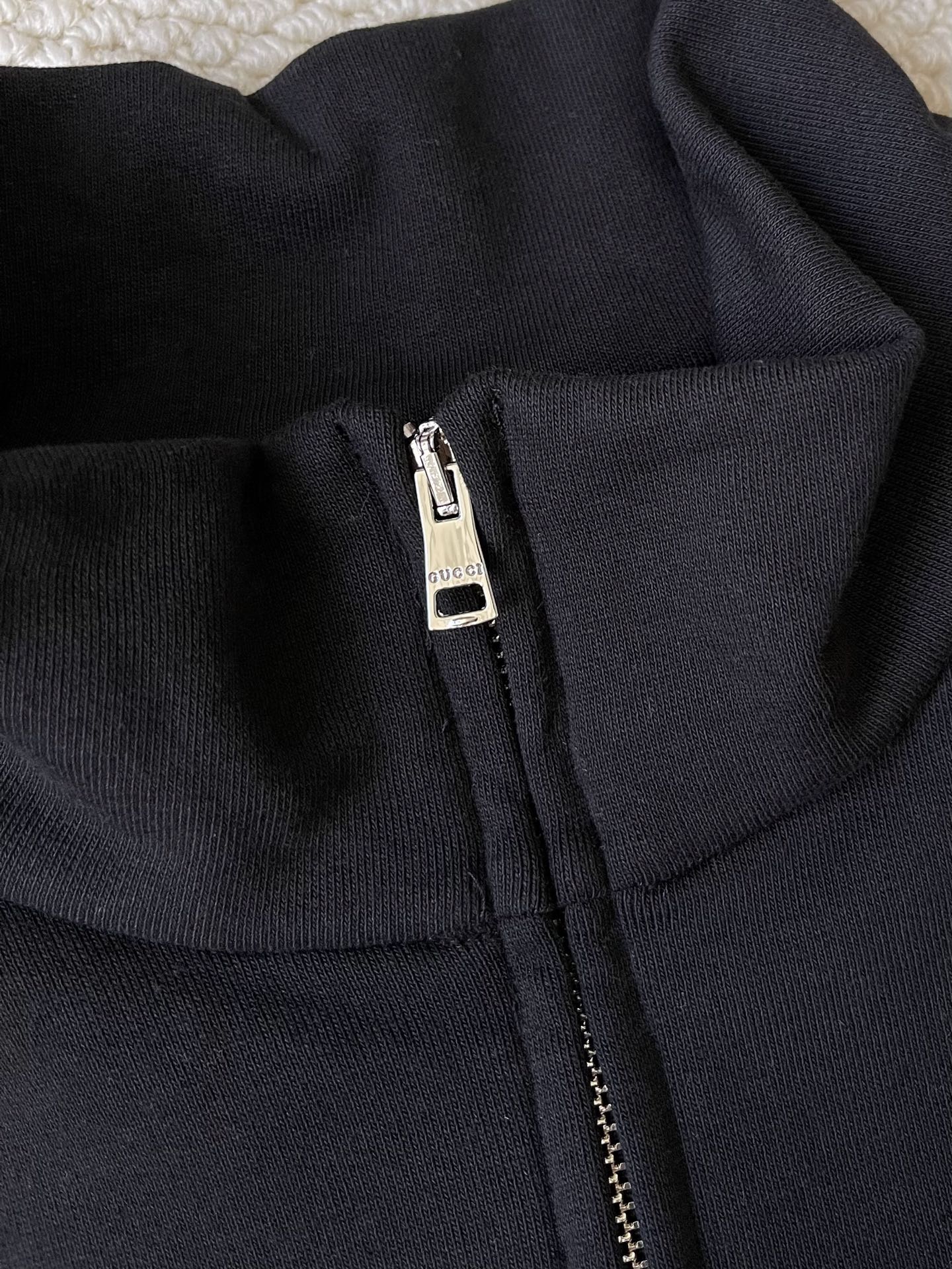 Tonal Emblem Stand-Collar Zip Jacket — product photograph
