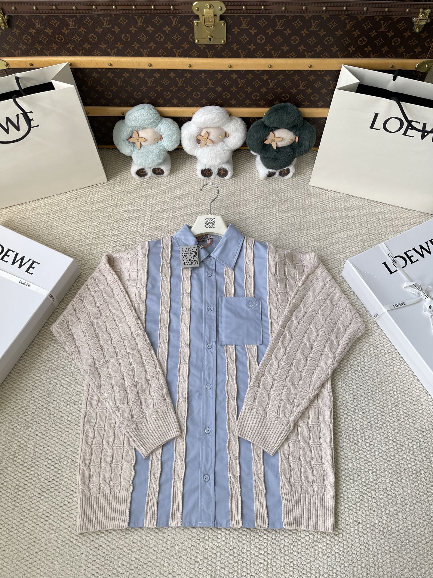 Cable-Panel Button Shirt — product photograph