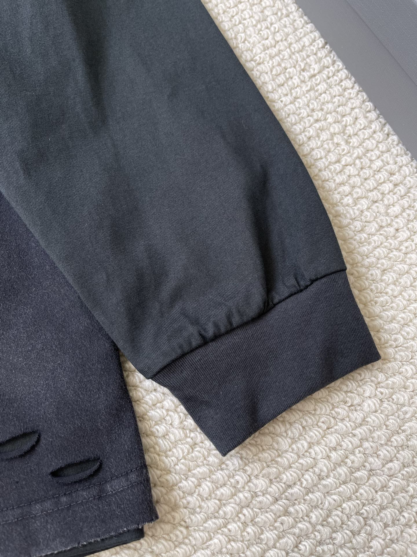 Distressed BB Crewneck Sweatshirt — product photograph