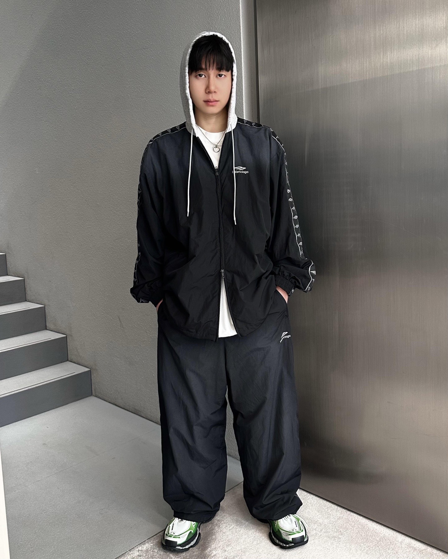 Logo-Tape Wide-Leg Track Pants — product photograph