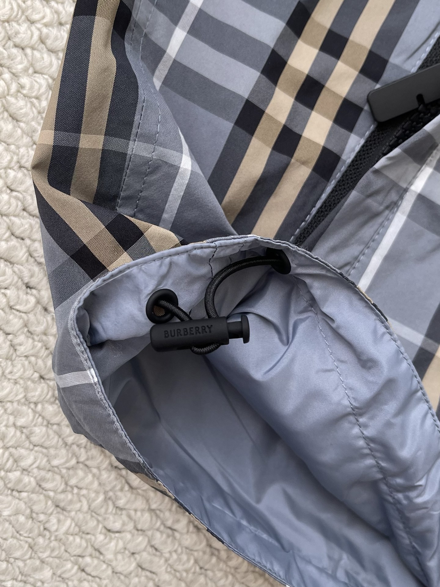 Reversible Check Windbreaker — product photograph