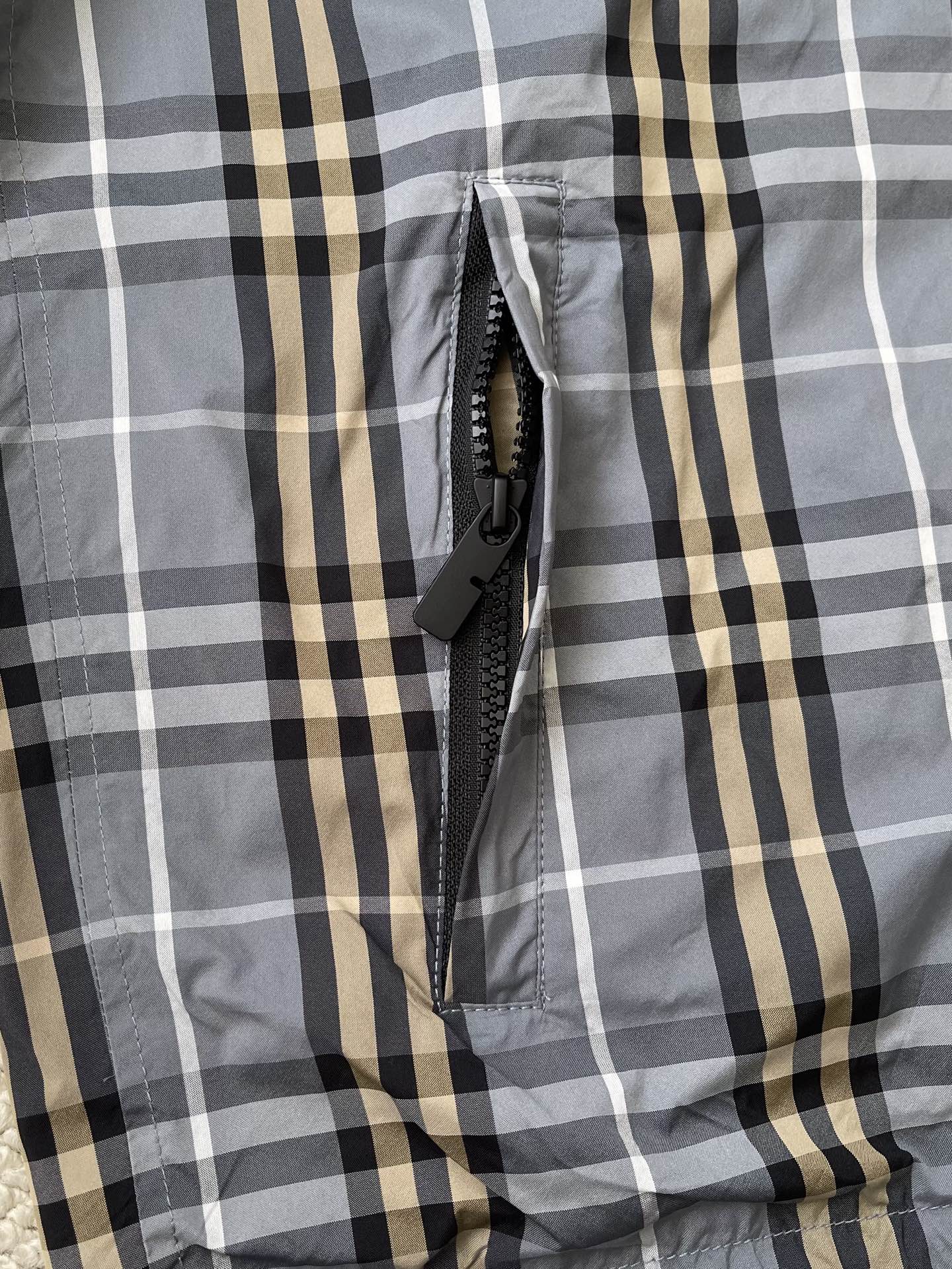 Reversible Check Windbreaker — product photograph