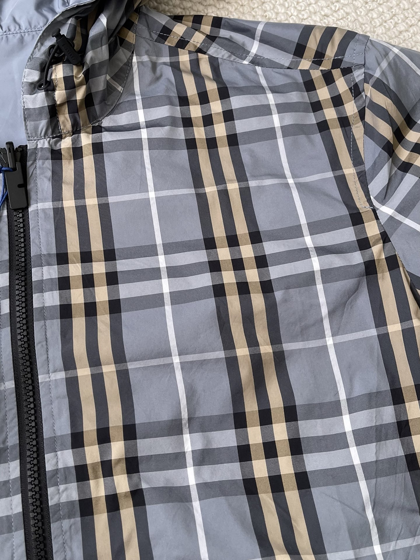 Reversible Check Windbreaker — product photograph