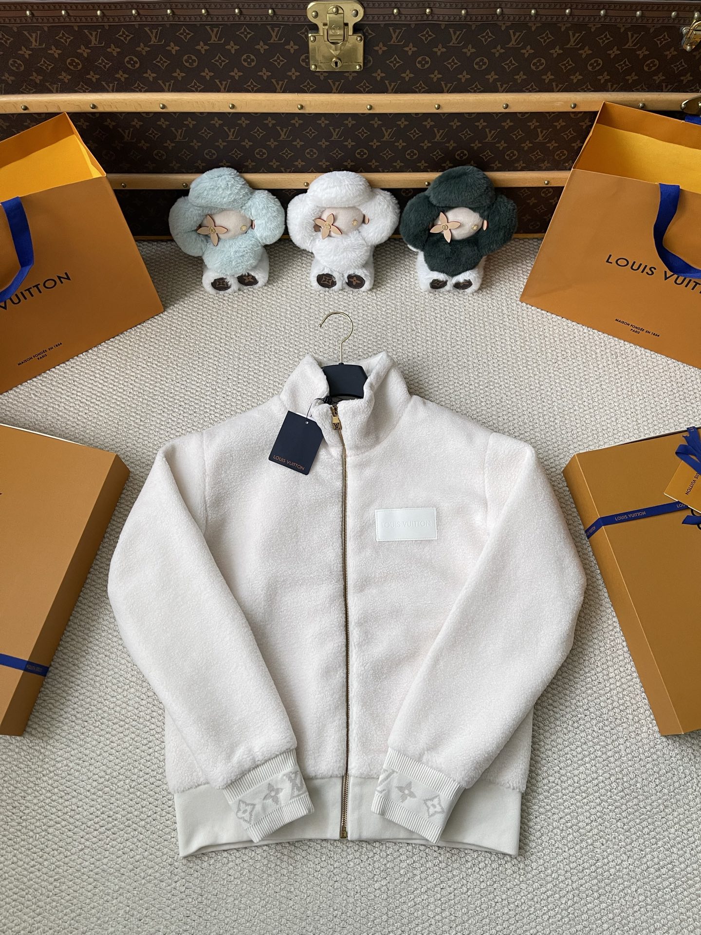 Logo-Patch Fleece Zip Jacket — product photograph