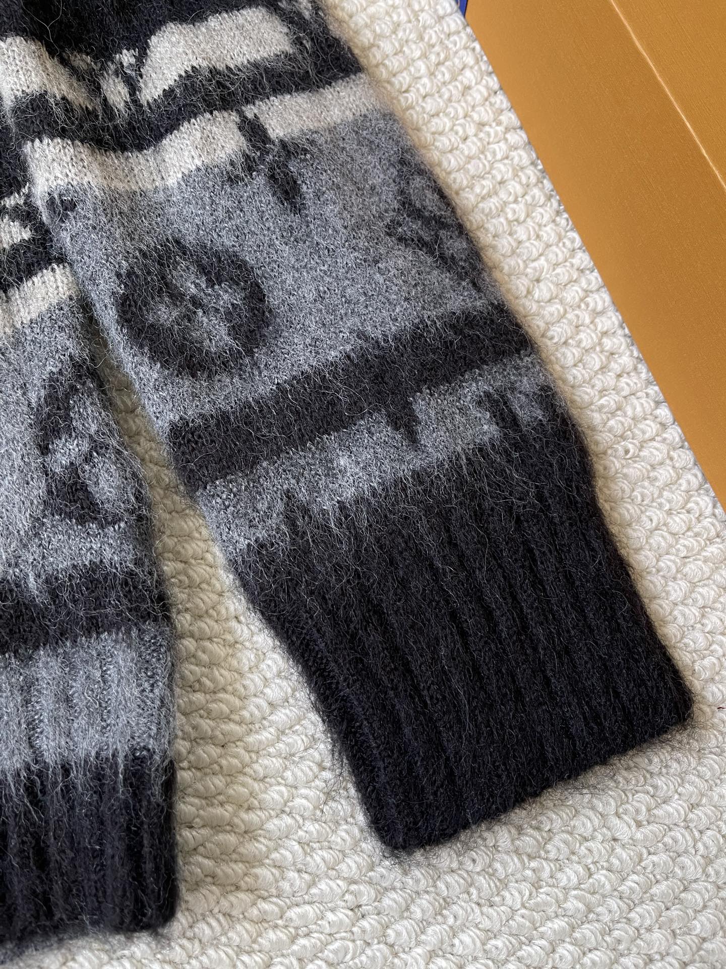 Pattern-Block Monogram Cardigan — product photograph