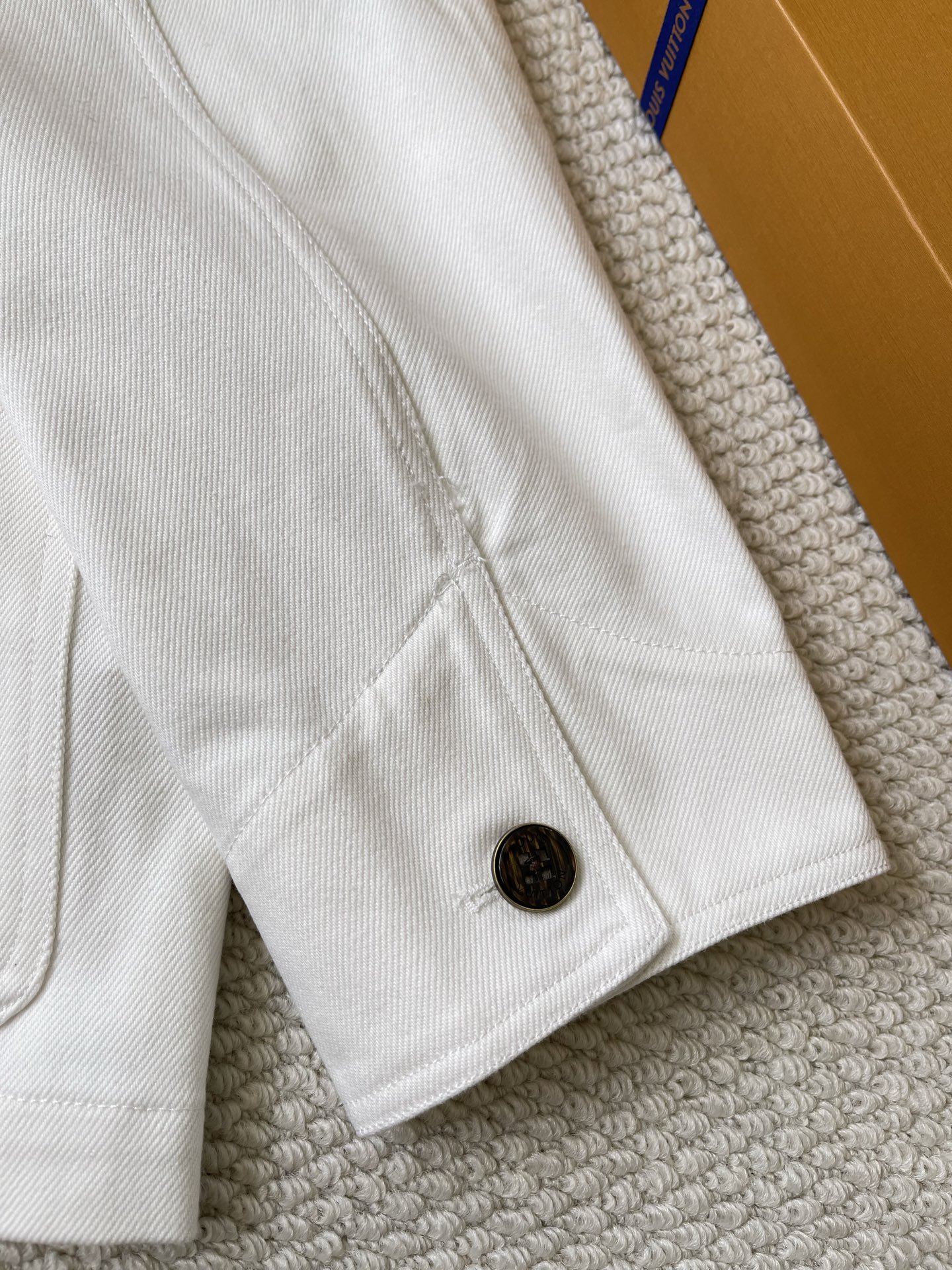 Embroidered-Motif Button Overshirt — product photograph