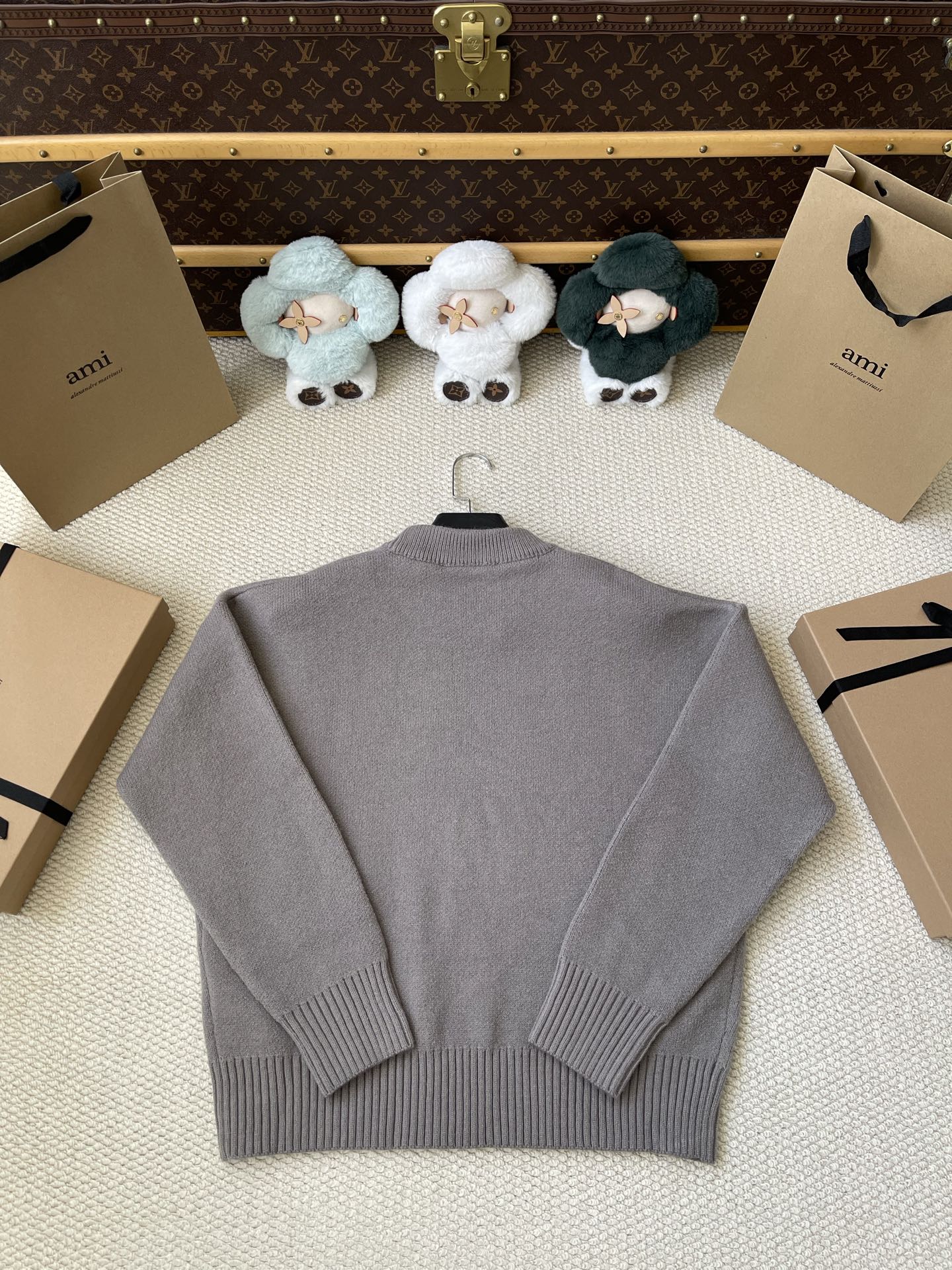 Large-Heart Crewneck Sweater — product photograph