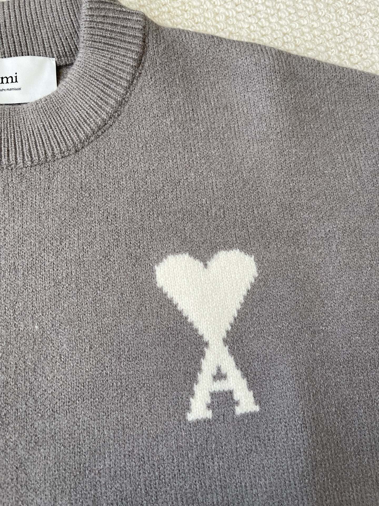 Large-Heart Crewneck Sweater — product photograph