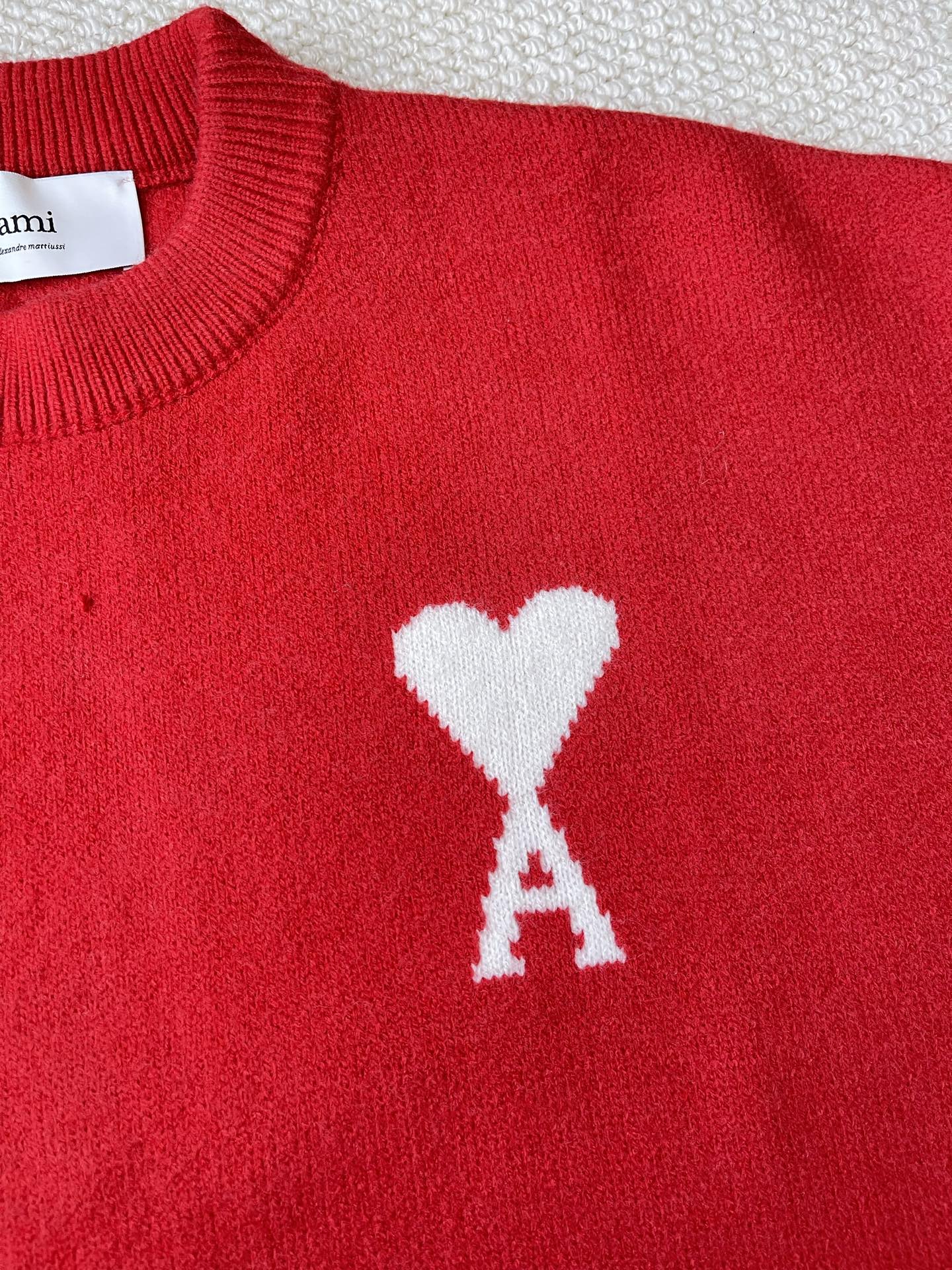 Large-Heart Crewneck Sweater — product photograph