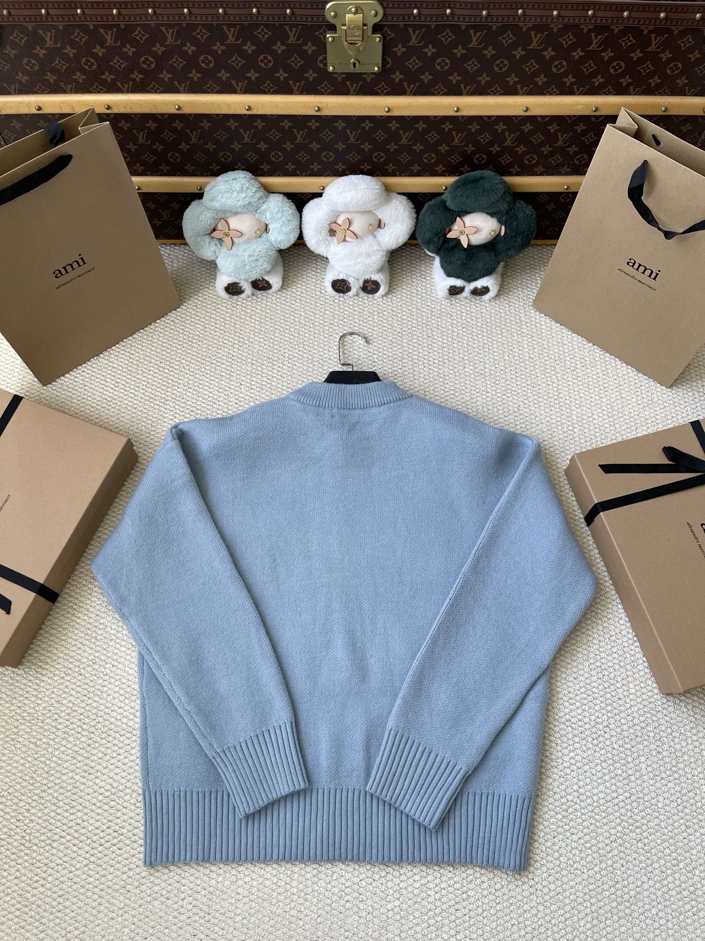 Large-Heart Crewneck Sweater — product photograph