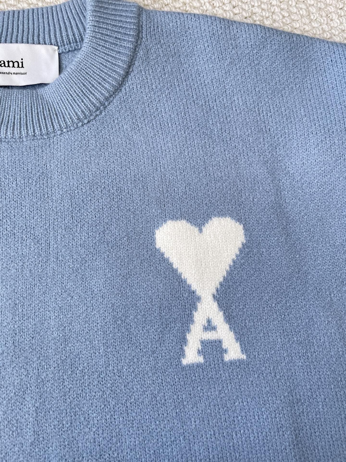 Large-Heart Crewneck Sweater — product photograph
