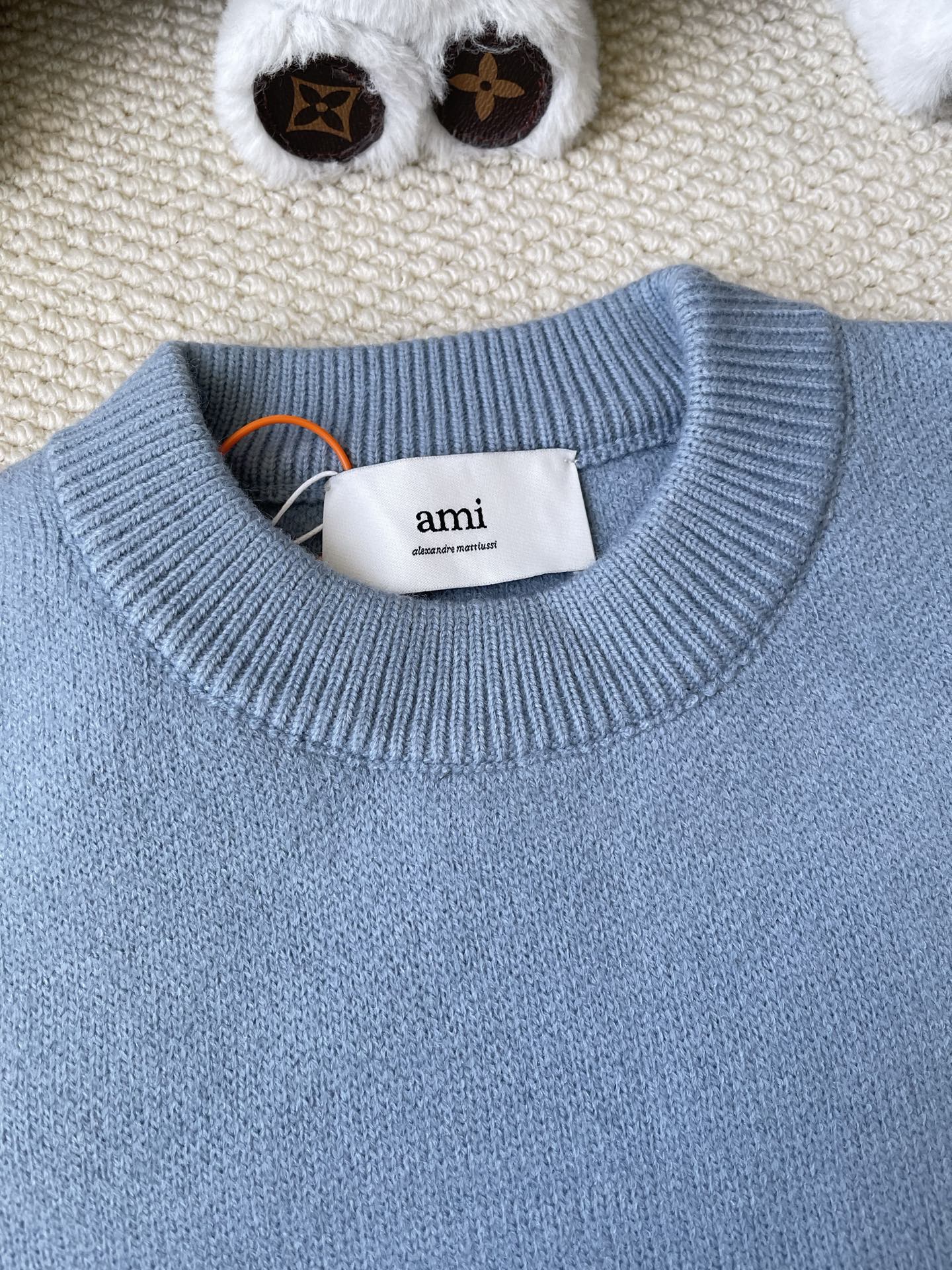 Large-Heart Crewneck Sweater — product photograph