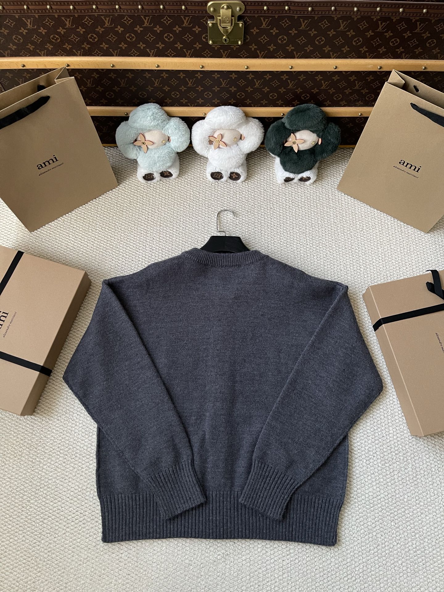 Heart-Logo Crewneck Cardigan — product photograph