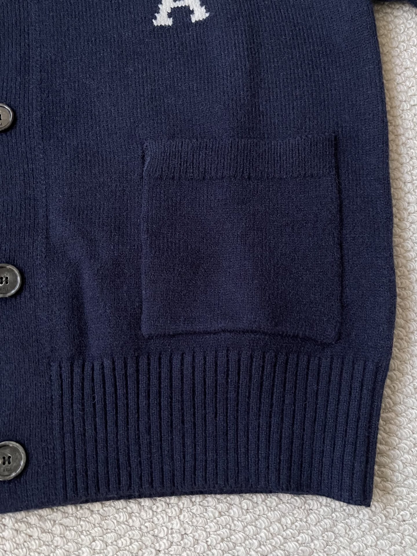 Heart-Logo Crewneck Cardigan — product photograph