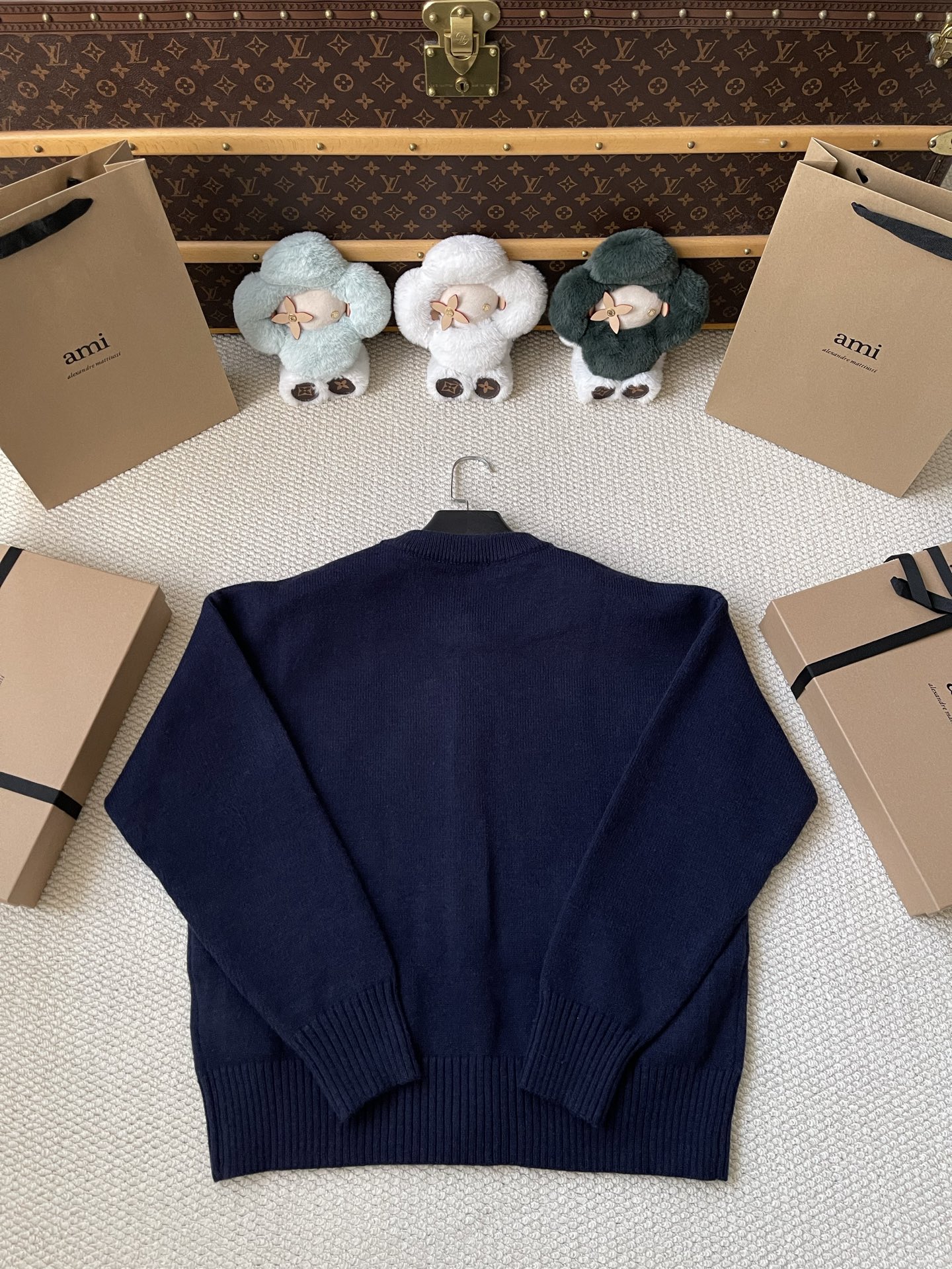 Heart-Logo Crewneck Cardigan — product photograph