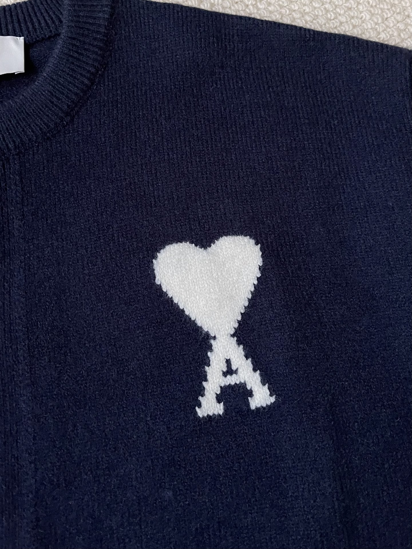 Heart-Logo Crewneck Cardigan — product photograph
