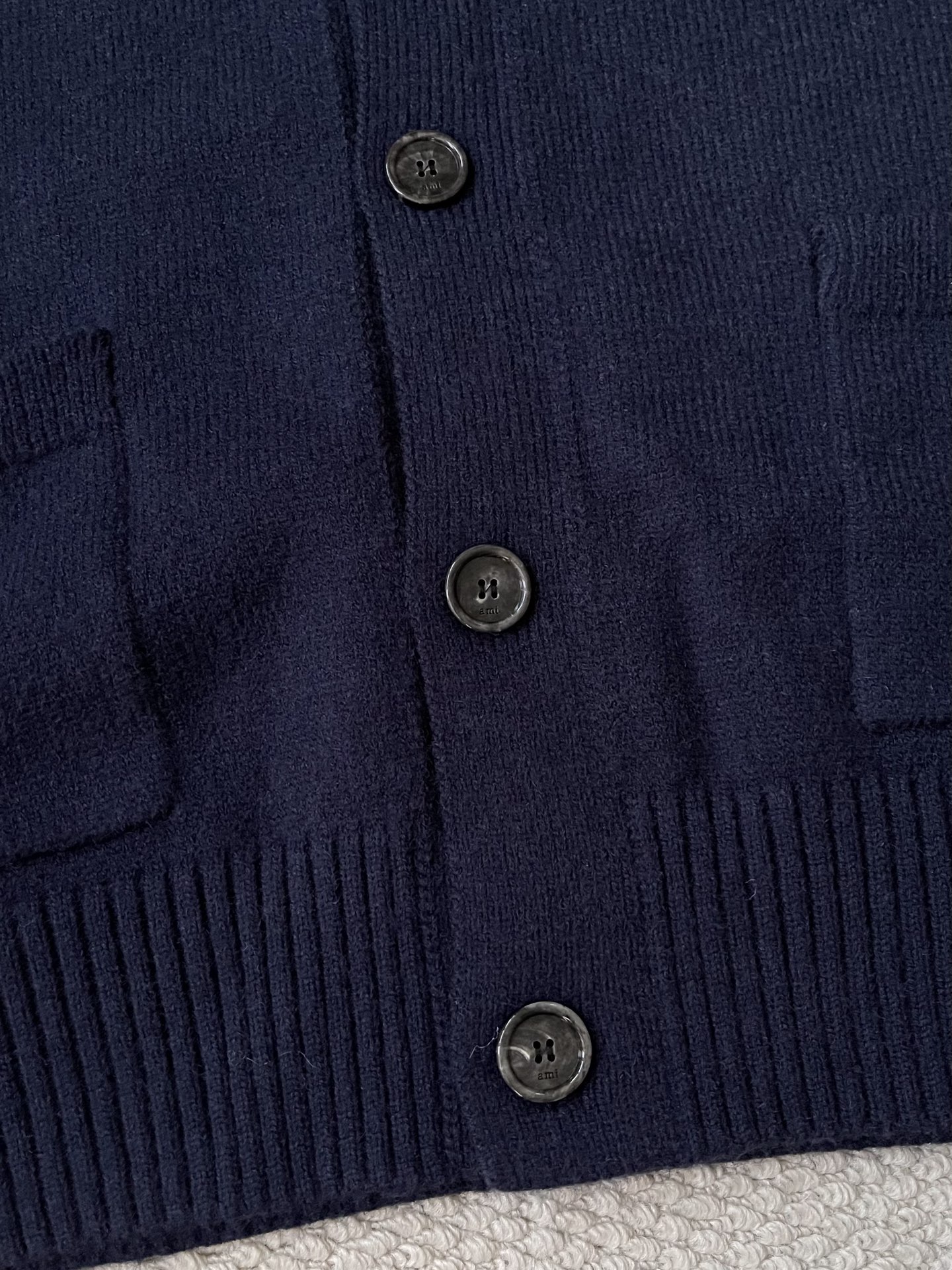 Heart-Logo Crewneck Cardigan — product photograph