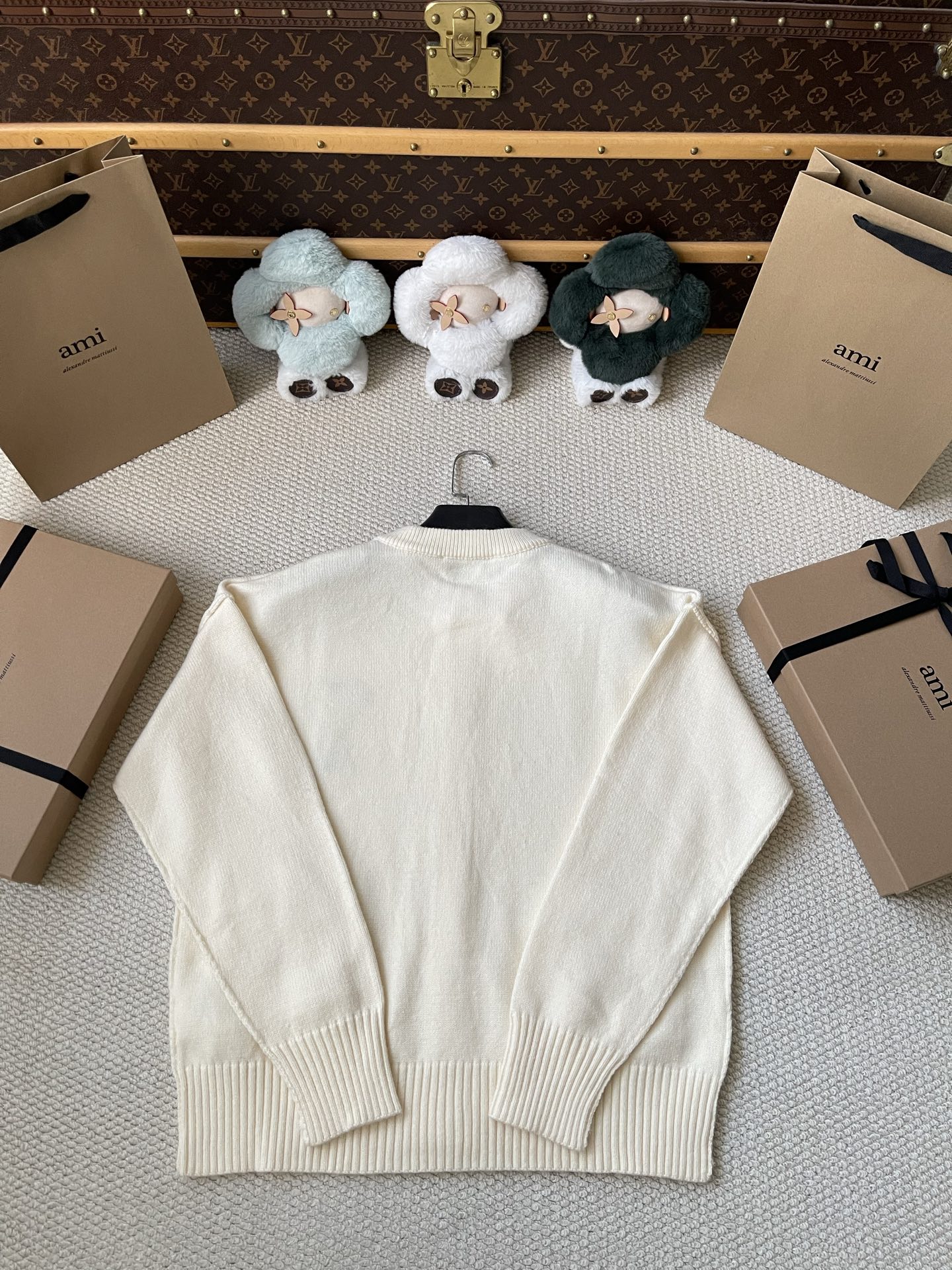 Heart-Logo Crewneck Cardigan — product photograph