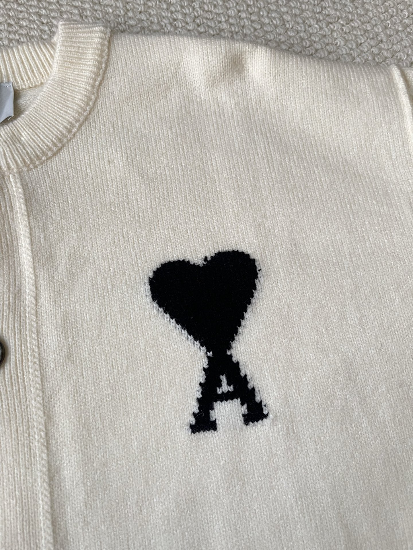 Heart-Logo Crewneck Cardigan — product photograph