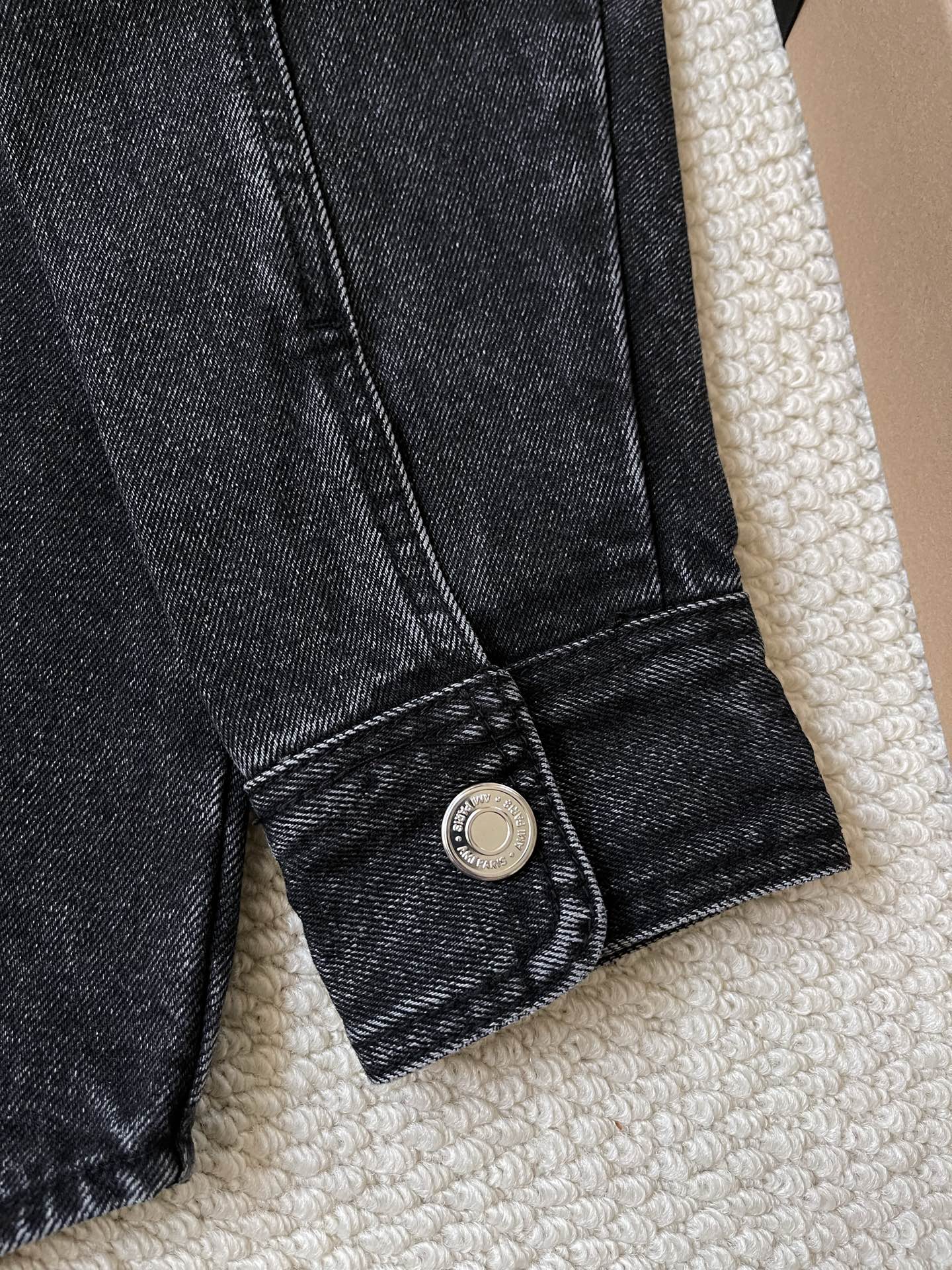 Tonal-Heart Denim Shirt — product photograph