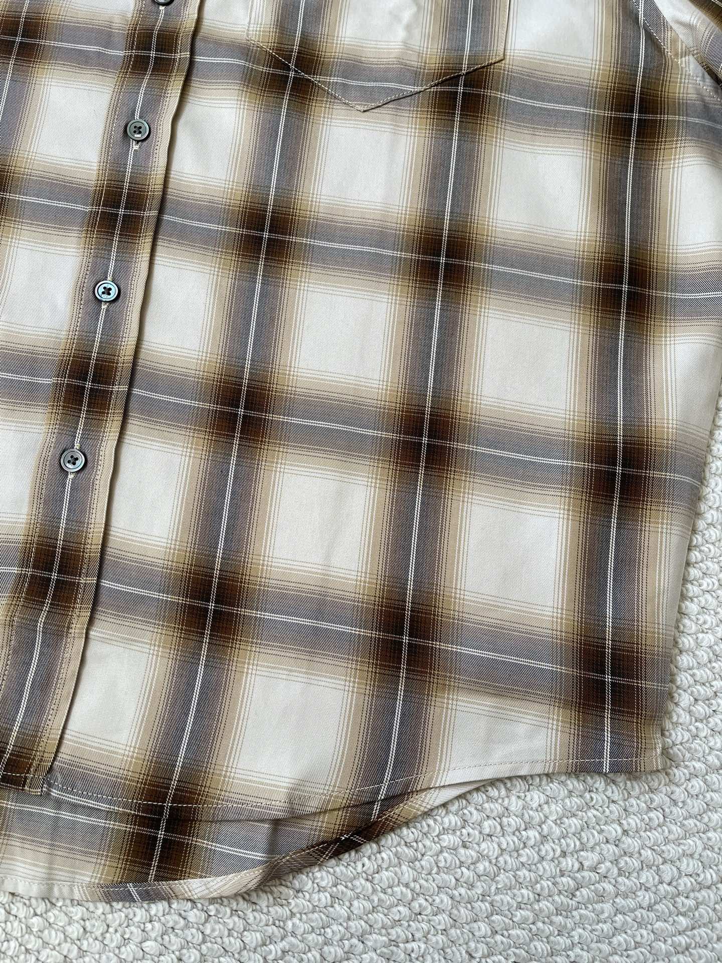 Shadow-Check Button Shirt — product photograph