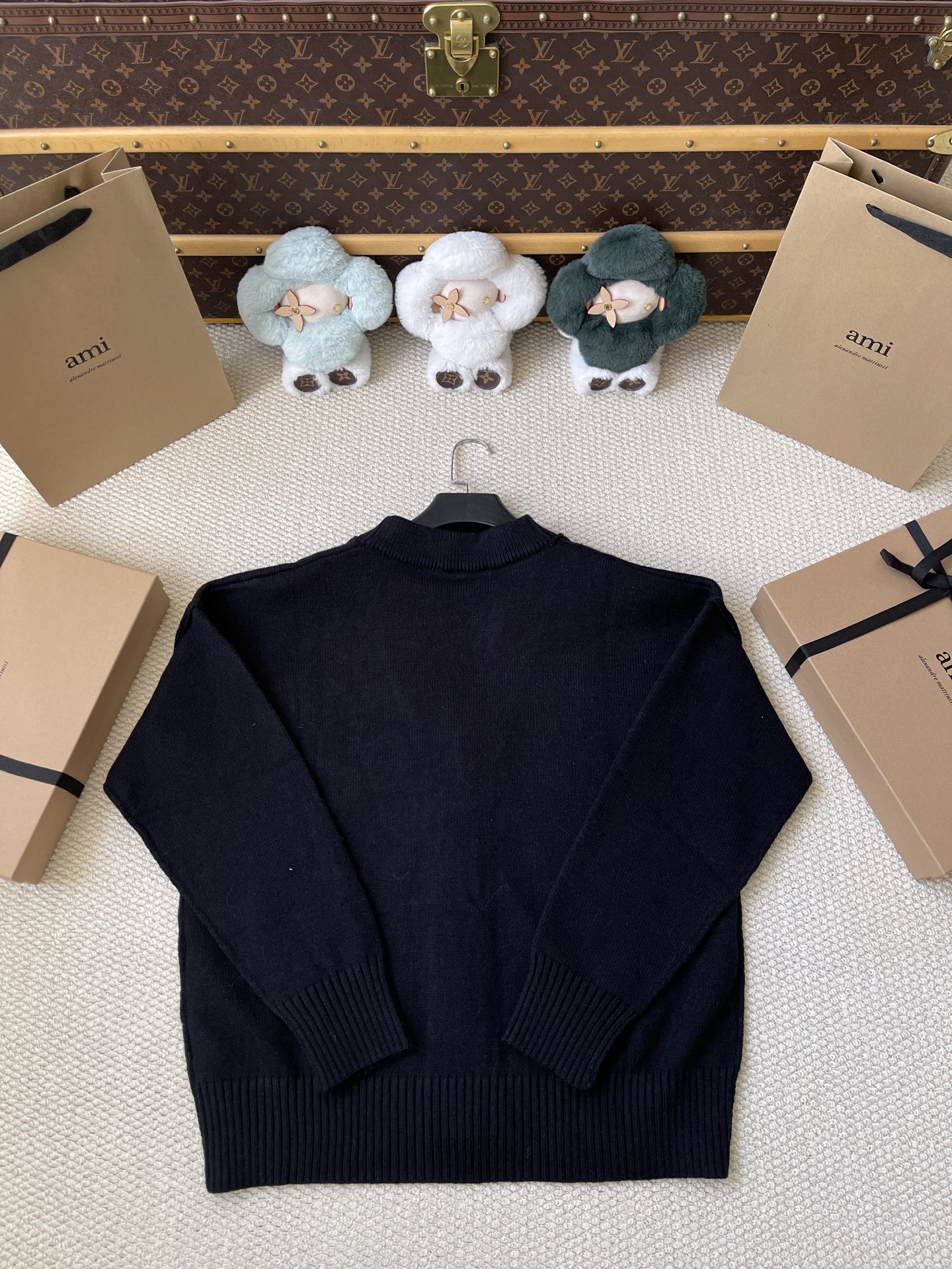 Heart-Logo V-Neck Cardigan — product photograph