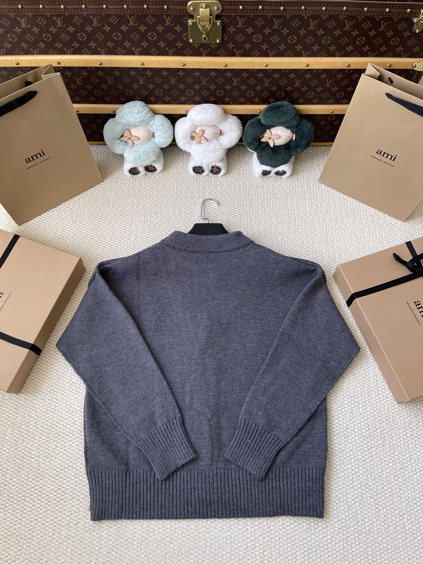 Heart-Logo V-Neck Cardigan — product photograph