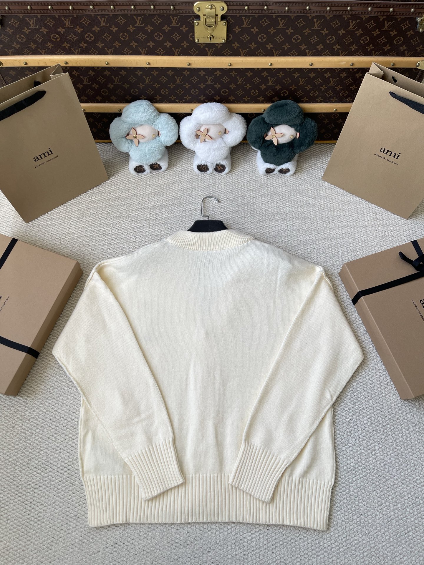 Heart-Logo V-Neck Cardigan — product photograph