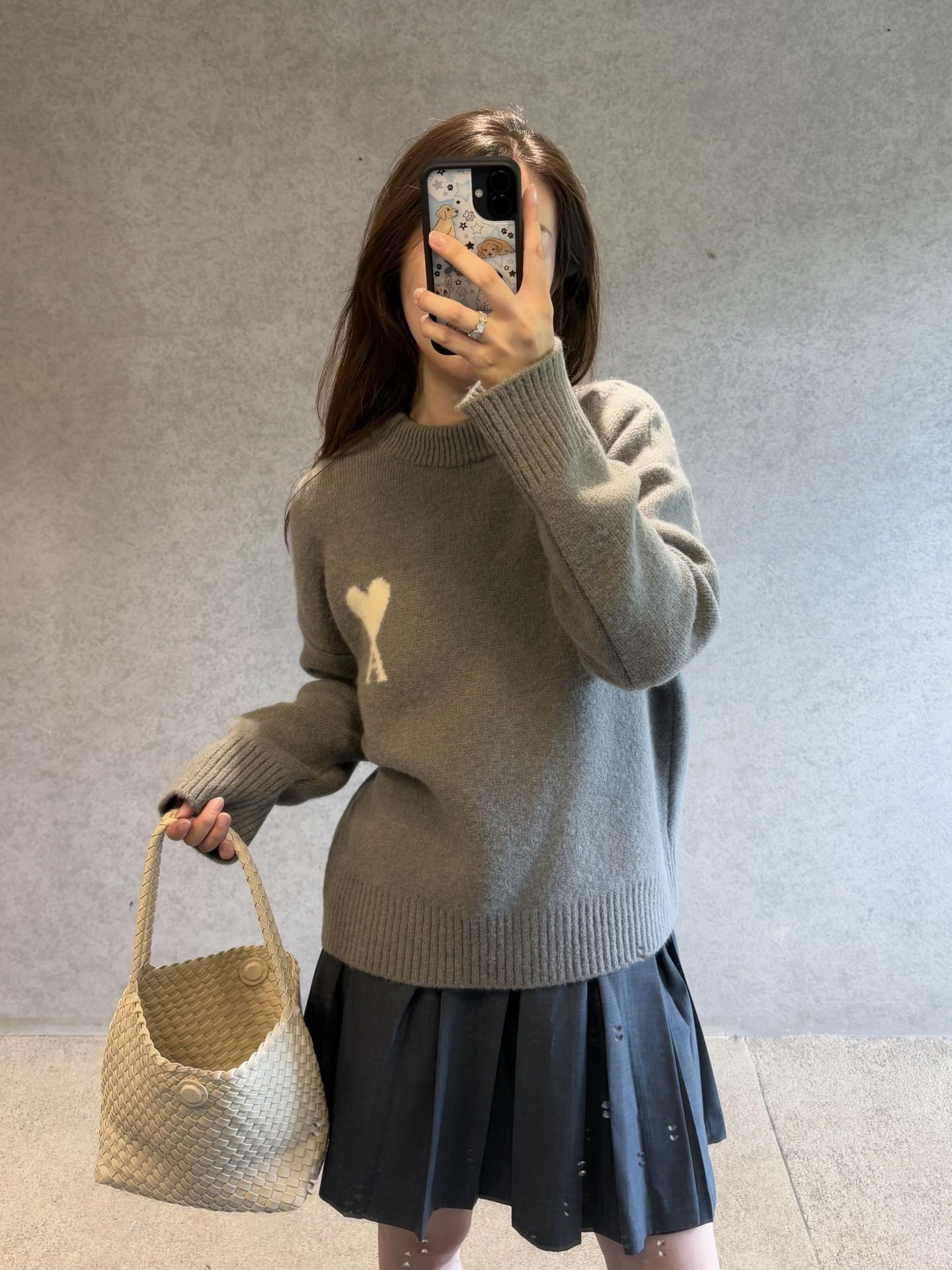 Large-Heart Crewneck Sweater — product photograph