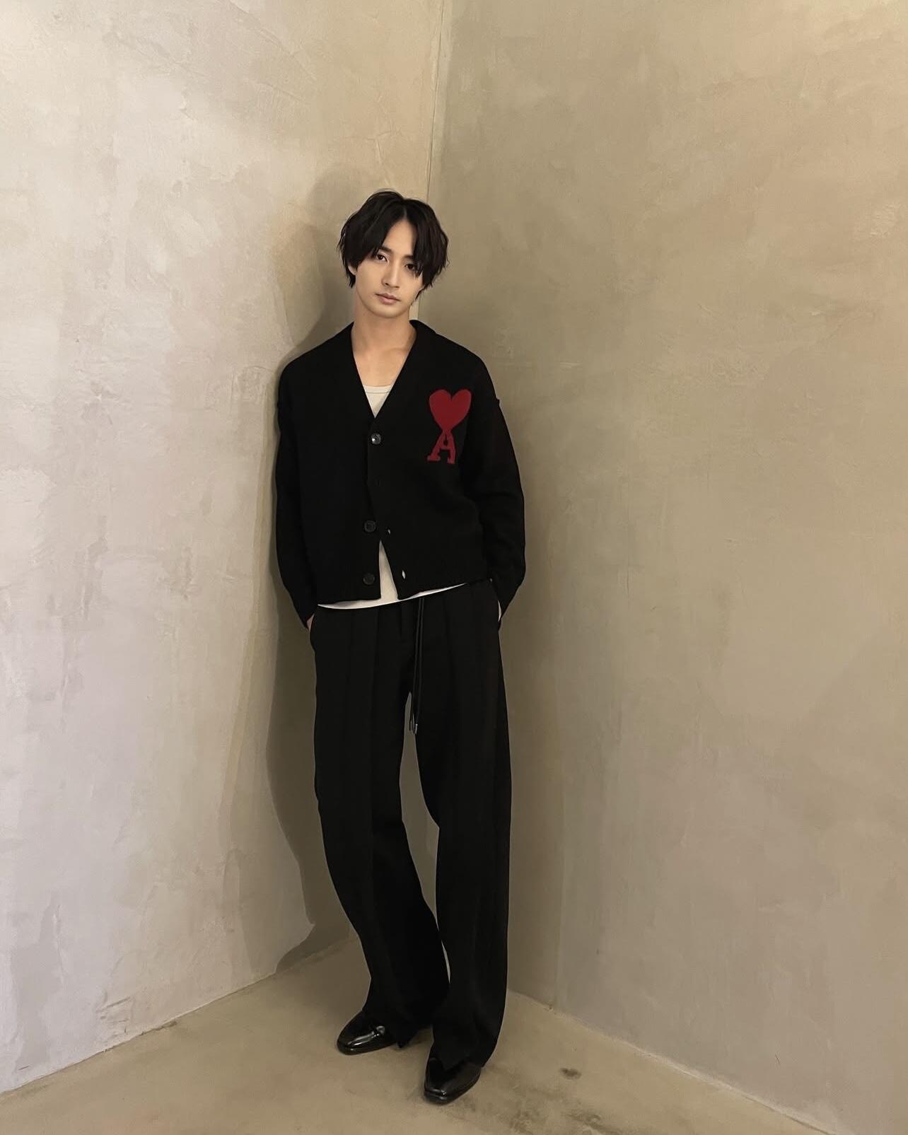 Heart-Logo V-Neck Cardigan — product photograph