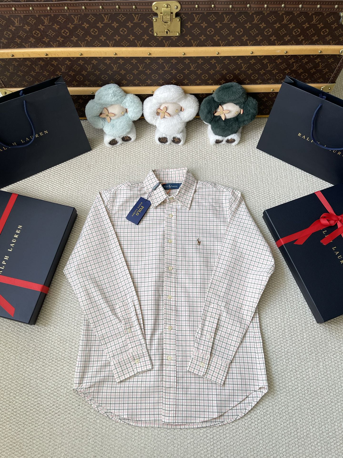 Fine-Check Button-Down Shirt — product photograph